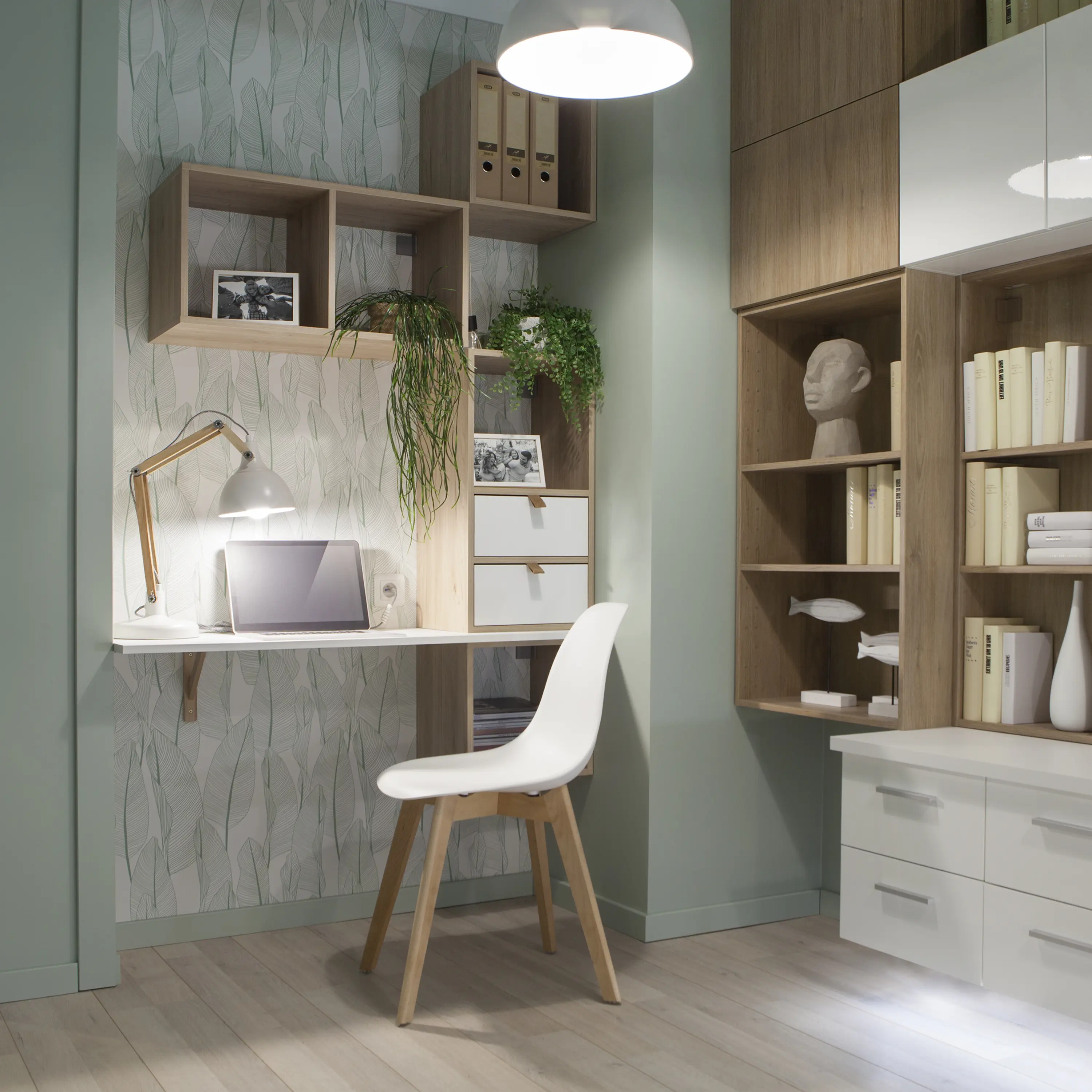 Стеллаж Spaceo KUB 1 секция 36x36.1x31.7 см ЛДСП цвет гикори джексон - 7
