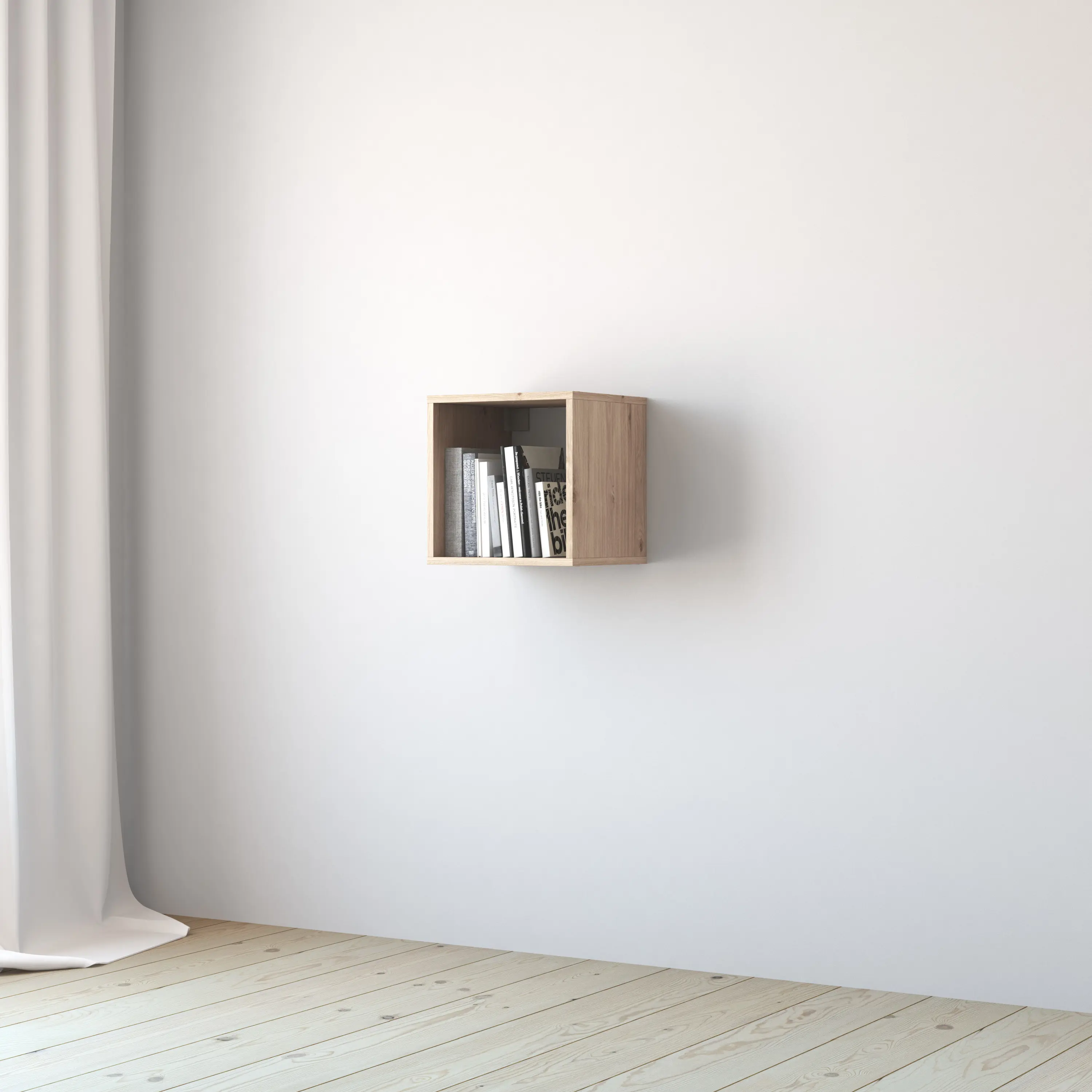 Стеллаж Spaceo KUB 1 секция 36x36.1x31.7 см ЛДСП цвет гикори джексон - 9