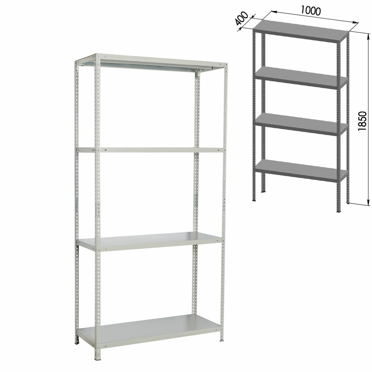 Изображение товара Стеллаж Brabix Ms Kd291115. 185x100x40 см
