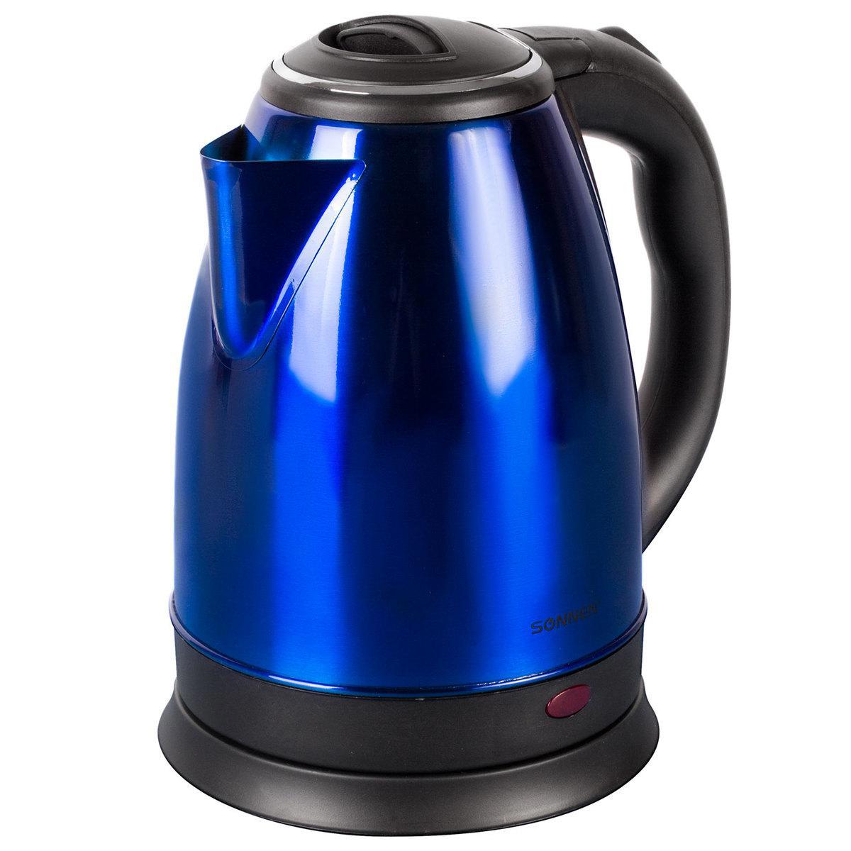 Изображение товара Электрический чайник SONNEN KT-118B 1.8л 1500Вт синий нержавеющая сталь