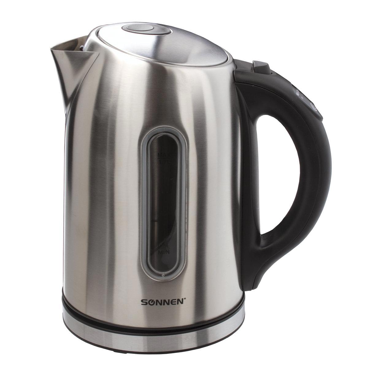 Изображение товара Электрический чайник SONNEN KT-1740 1.7л 2200Вт нержавеющая сталь с функцией выбора температуры