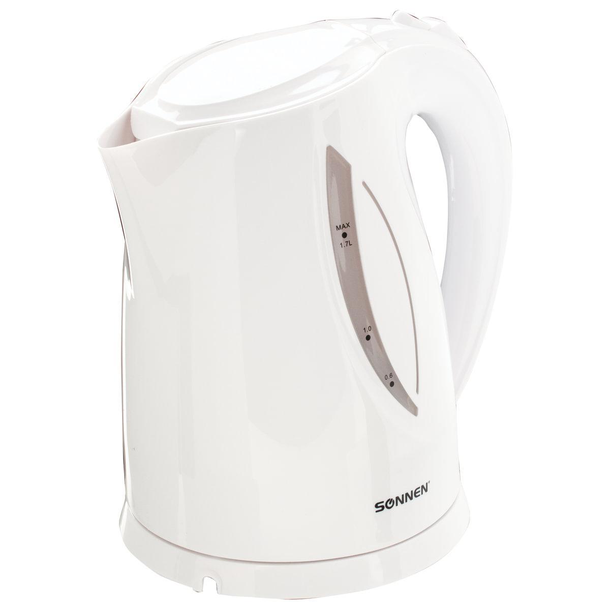 Изображение товара Электрический чайник SONNEN KT-1758, 1.7 л, 2200 Вт, белый
