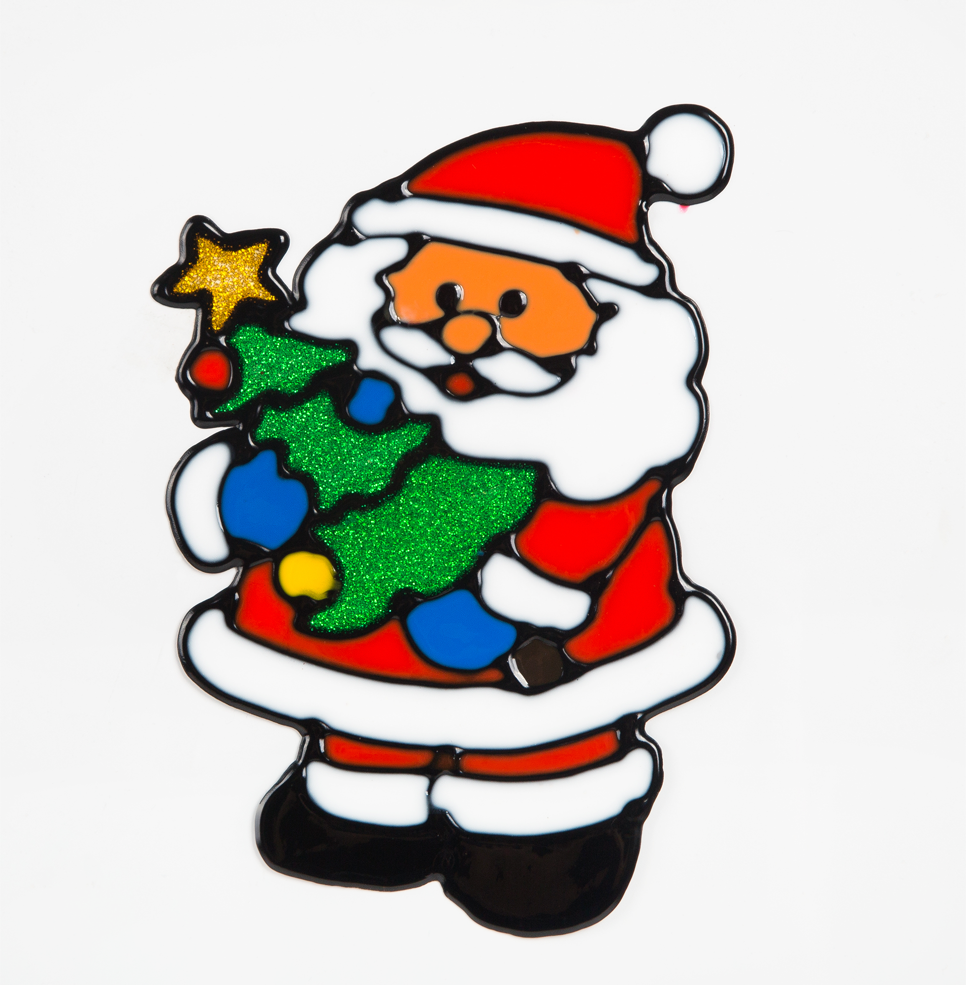 Изображение товара Наклейка Дед Мороз для праздника, яркое новогоднее украшение, 23х15 см