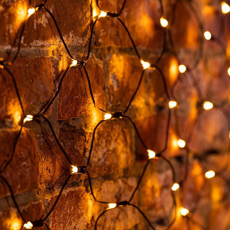 Изображение товара Электрогирлянда универсальная Neon-night 215-116 сеть 1x1 м 160 ламп теплый белый 8 режимов работы