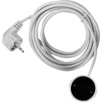 Изображение товара Удлинитель-шнур 1 розетка с заземлением 3м белый Россия