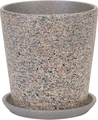 Горшок цветочный «Лунный камень» №3, ø15 см, 1.5 л, керамика, цвет бежевый