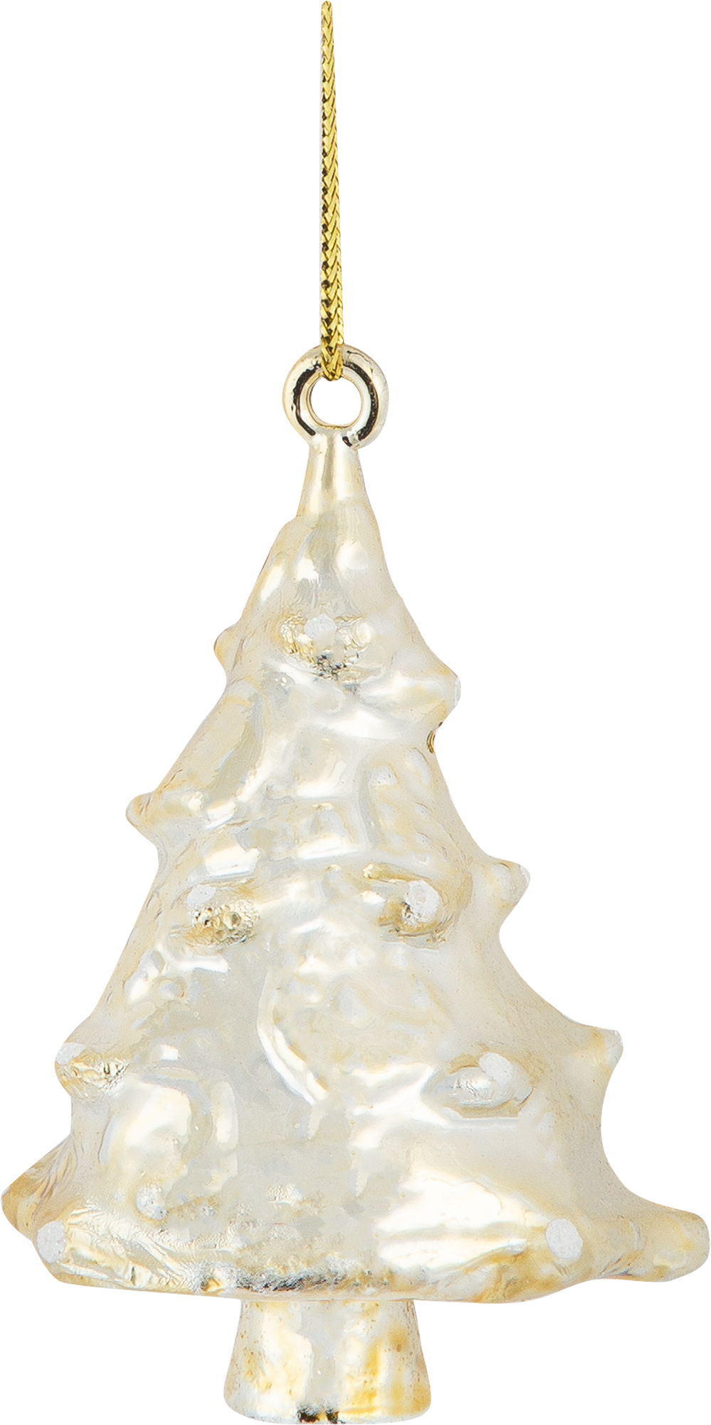 Изображение товара Ёлочная игрушка Елочка 8 см пластик золотистая праздничное украшение новогодний декор