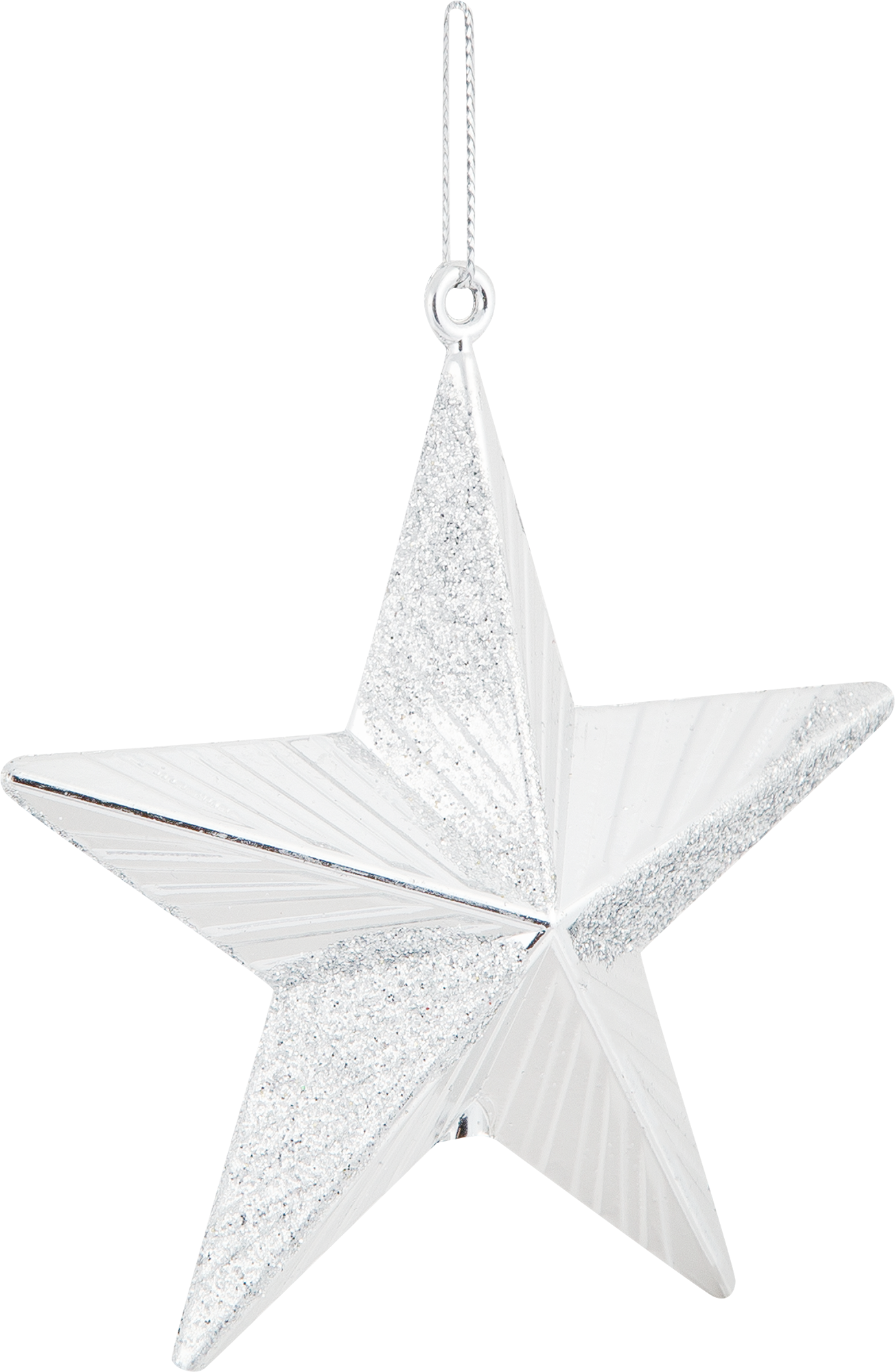 Изображение товара Ёлочная игрушка Морская звезда 10 см Серебристая пластик декоративное украшение