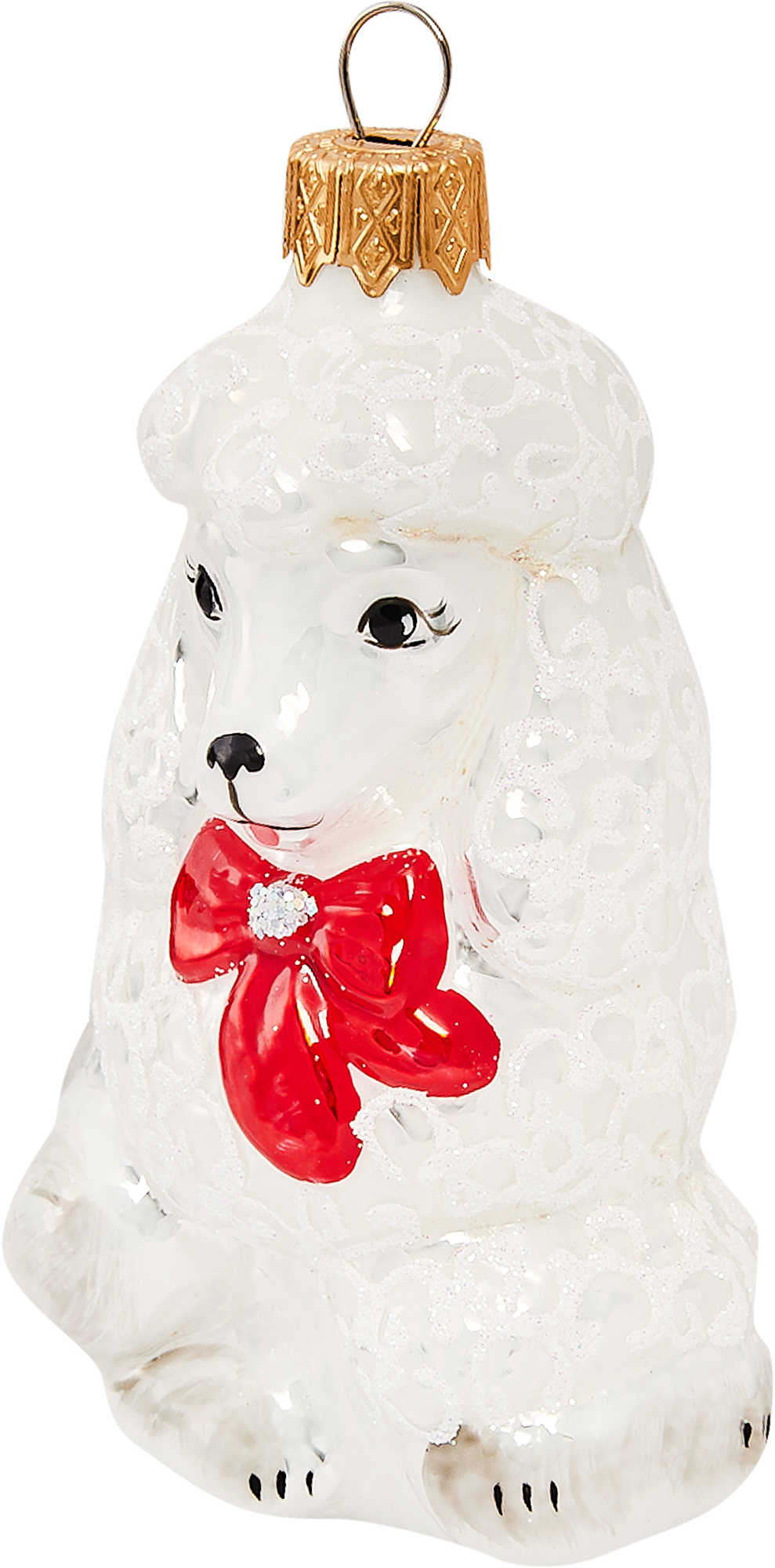 Изображение товара Ёлочное украшение Пудель стекло разноцветное высота 15 см