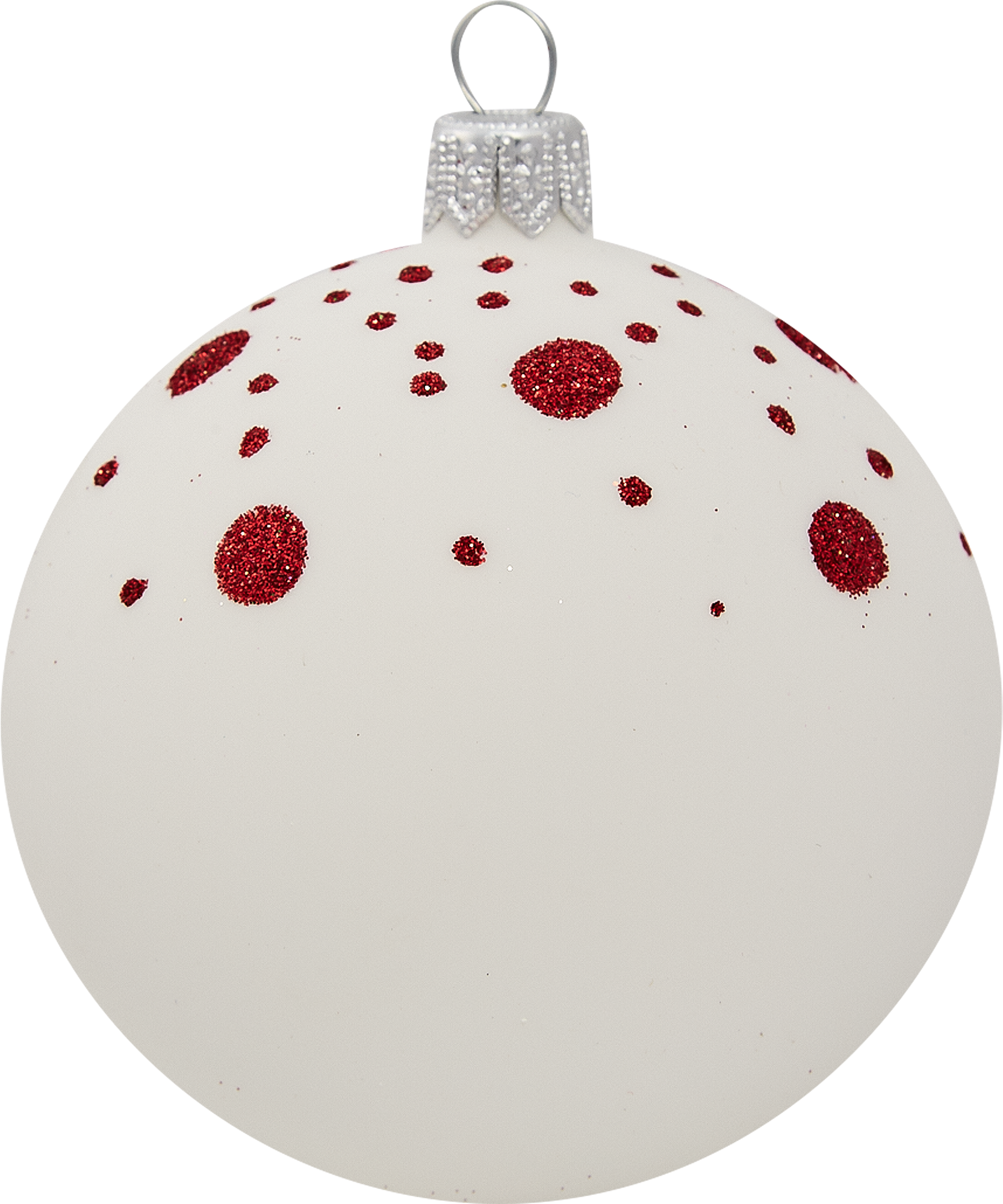 Изображение товара Ёлочный шар Снежное конфетти 9 см, стекло, блестки, Россия