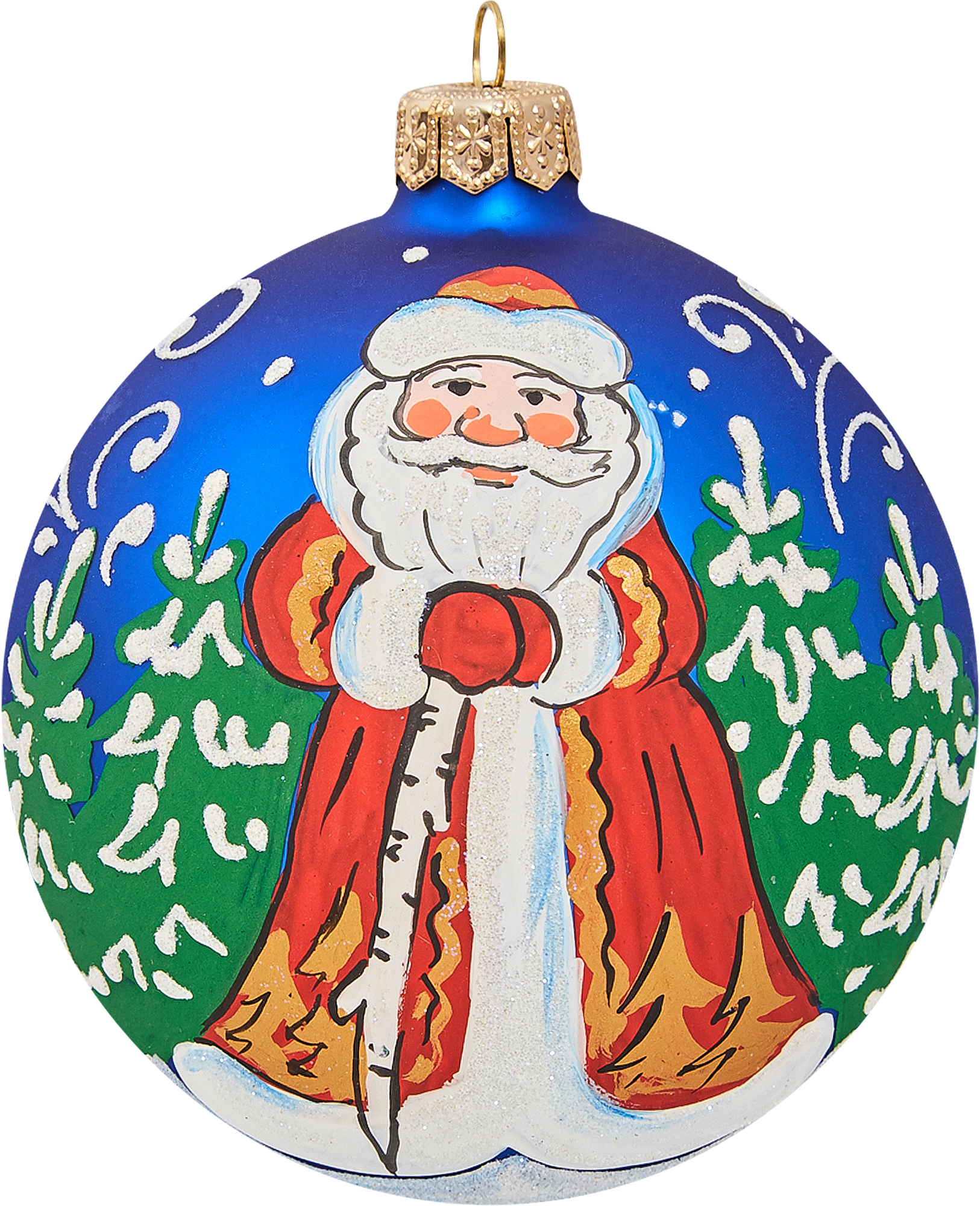 Изображение товара Шар ёлочный «Дед Мороз в лесу»