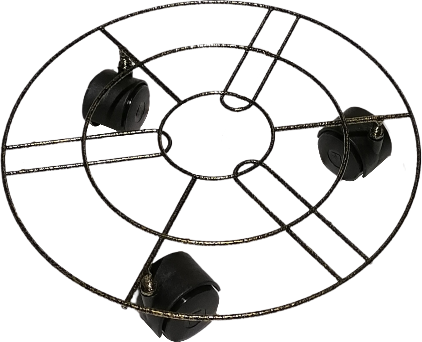 Подставка под горшок «Мишень» на колёсах Ø335 мм