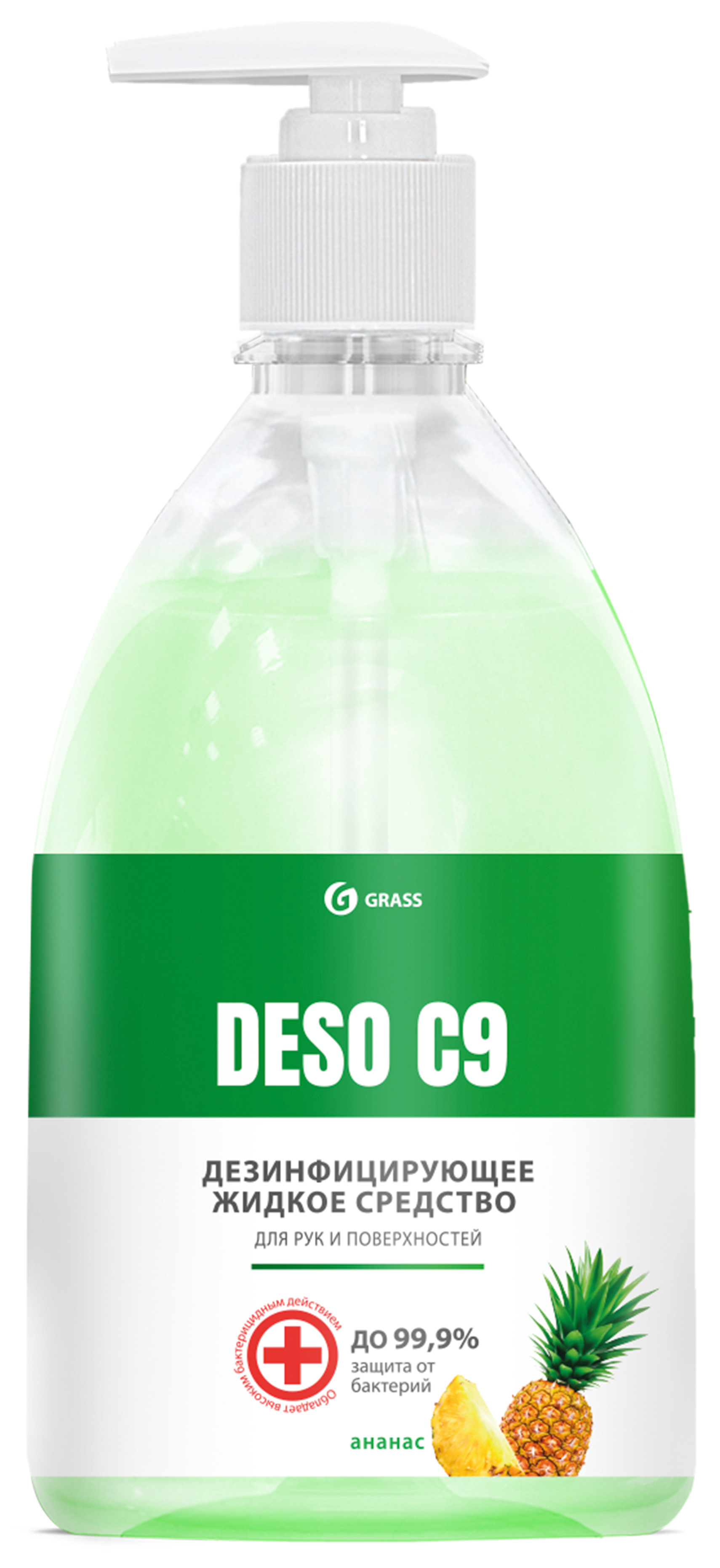 Изображение товара Гель чистящий дезинфицирующий Deso C9 «Ананас» 0.5 л Изображение товара Гель чистящий дезинфицирующий Deso C9 «Ананас» 0.5 л