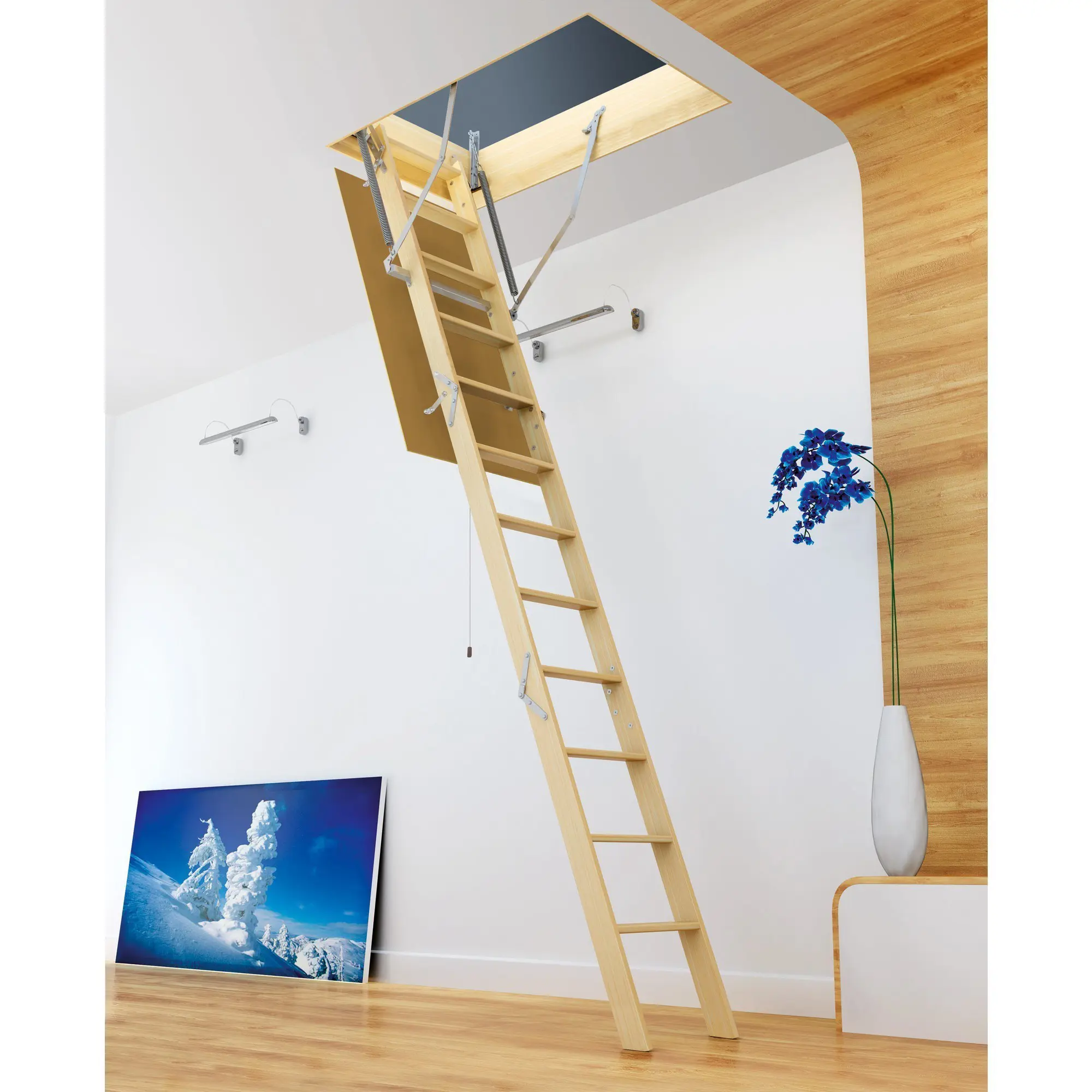 Лестница чердачная складная с секциями OLN 120x60x280 см - 5