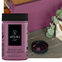 Изображение товара Краска для мебели меловая Aturi Design цвет коллекционное вино 400 г