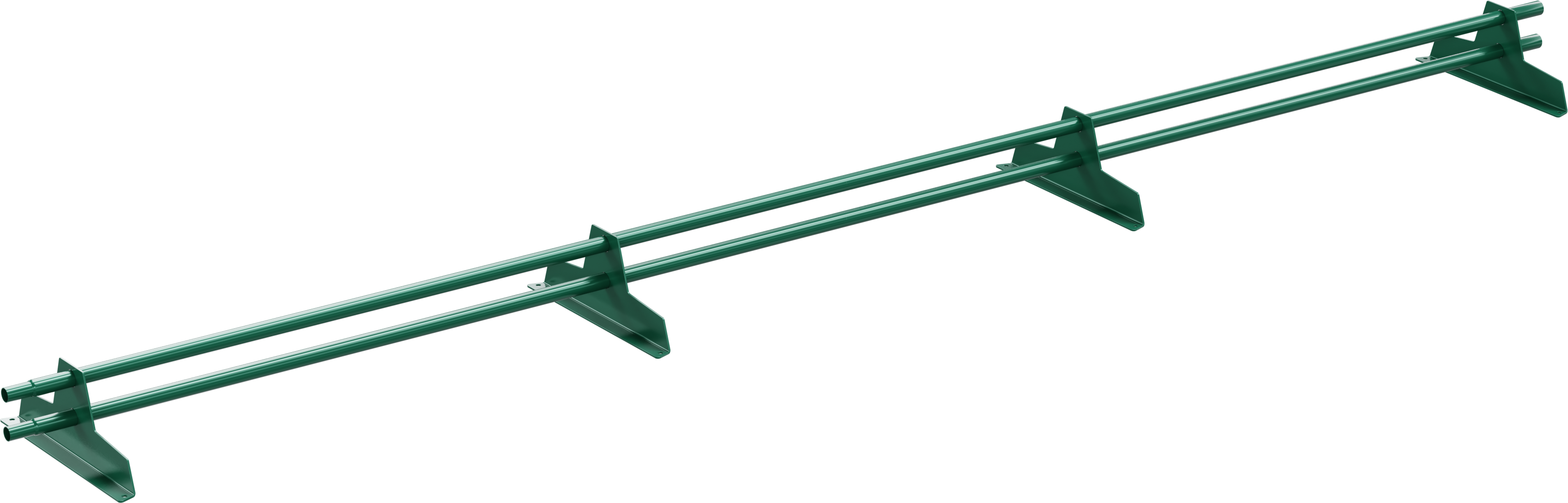Снегозадержатель трубчатый ЭКО для любого вида кровли 3 м RAL 6005 зеленый