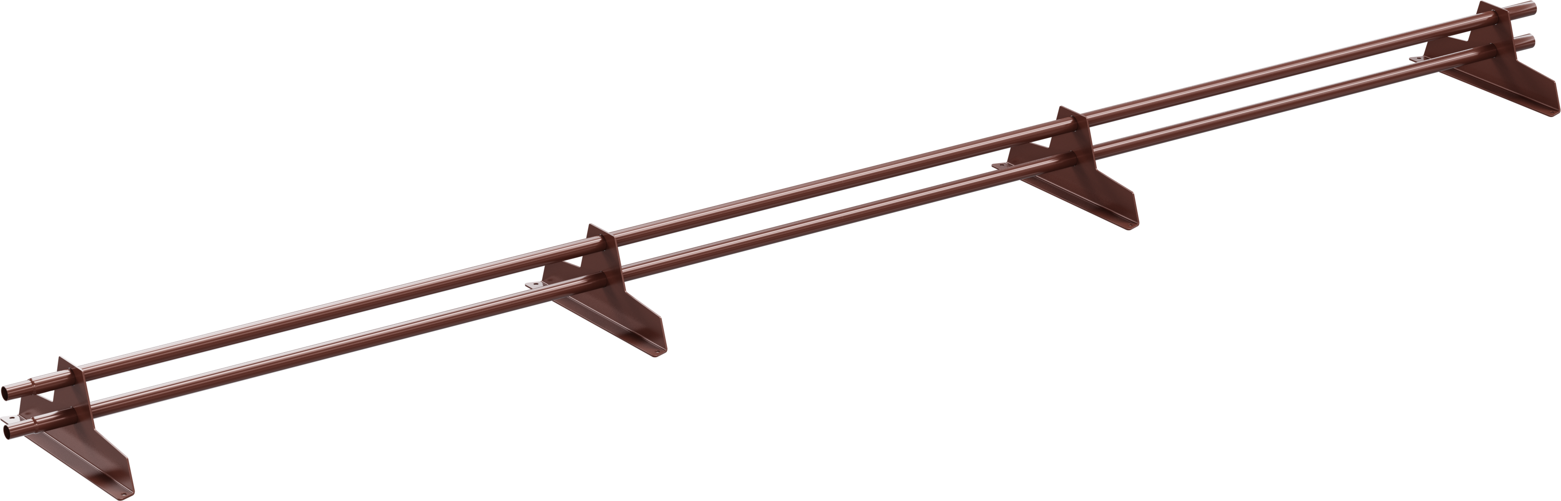 Снегозадержатель трубчатый ЭКО для любого вида кровли 3 м RAL 8017 коричневый