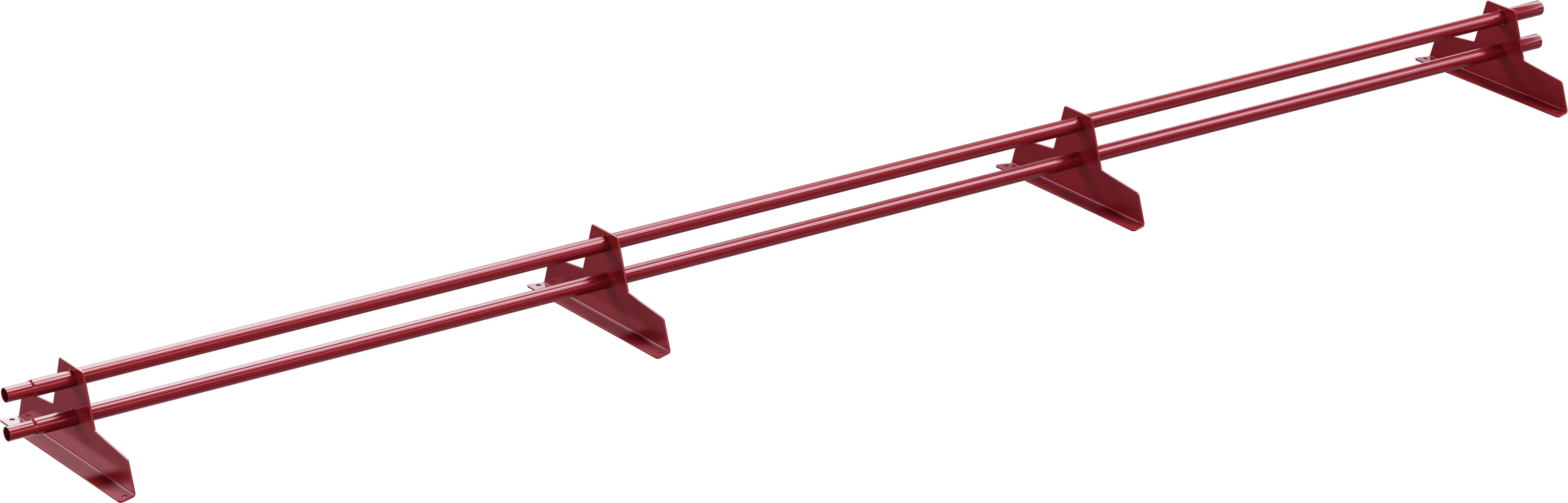 Снегозадержатель трубчатый ЭКО для любого вида кровли 3 м RAL 3005 красный