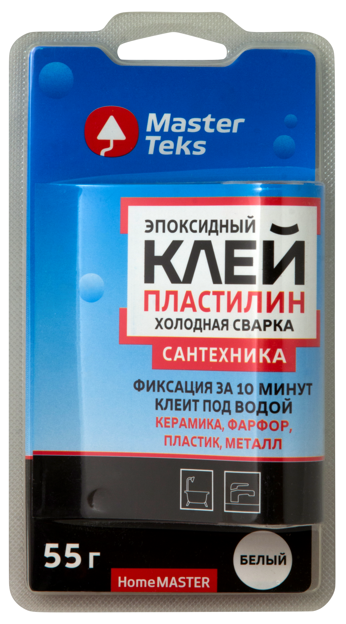 Холодная сварка MasterTeks для сантехники белый 55 г