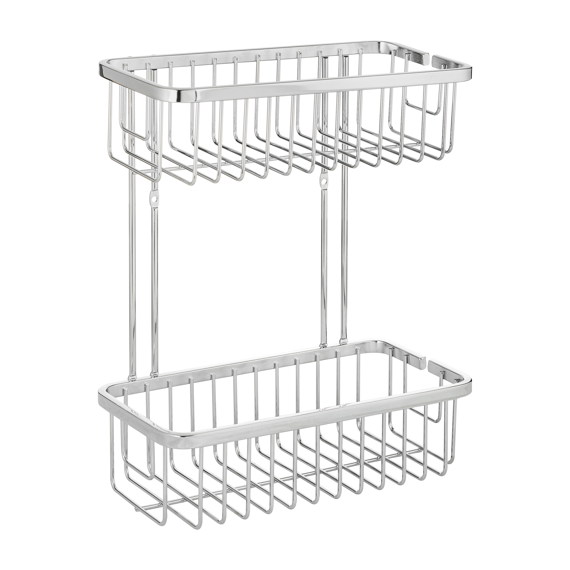 Изображение товара Полка для ванной ЧМЗ Монолитик 505-002-01 хромированная угловая двухъярусная