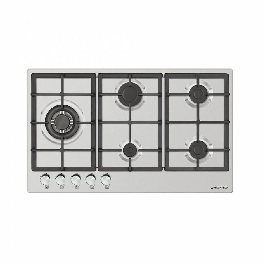 Изображение товара Газовая варочная панель Maunfeld EGHS.95.33CS-G 86 см 5 конфорок цвет серебряный