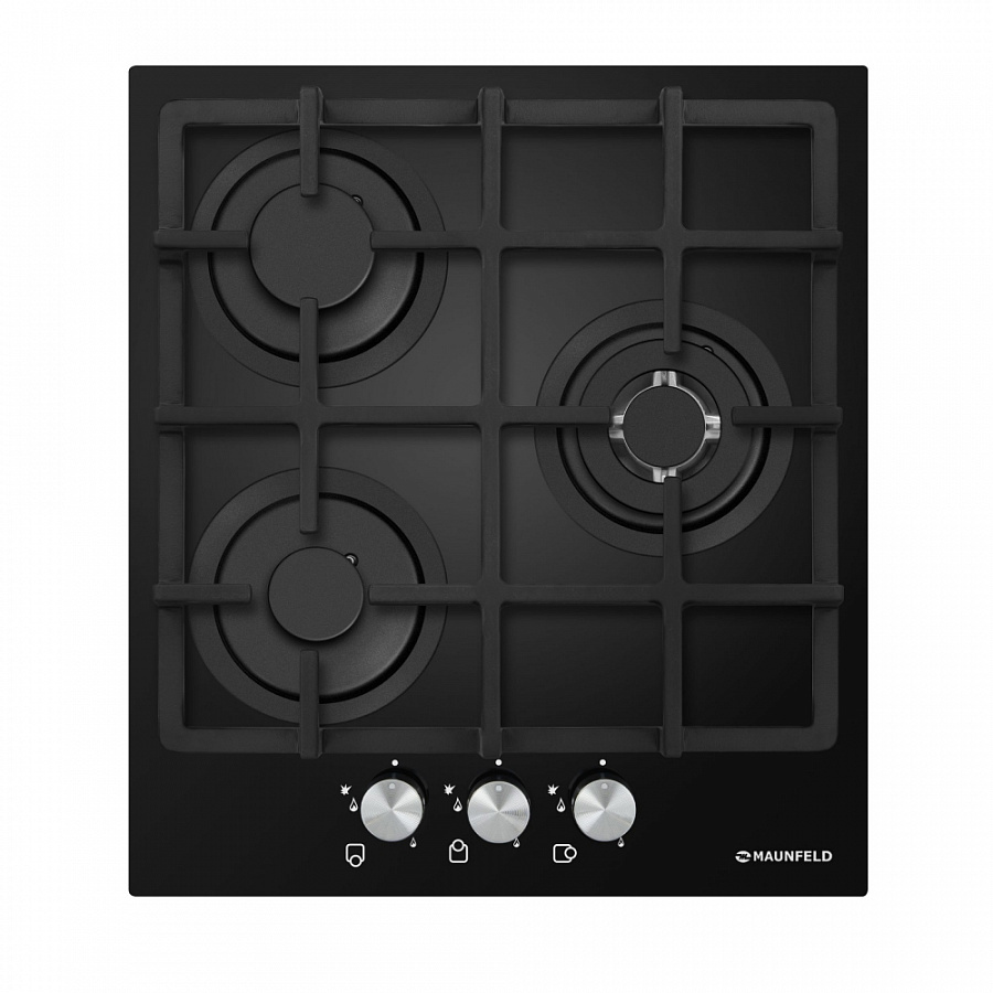 Изображение товара Газовая варочная панель Maunfeld EGHG.43.33CB-G 3 конфорки черная 44 см