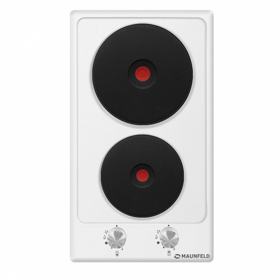 Изображение товара Электрическая варочная панель Maunfeld EEHE.32.4W 30 см 2 конфорки белая