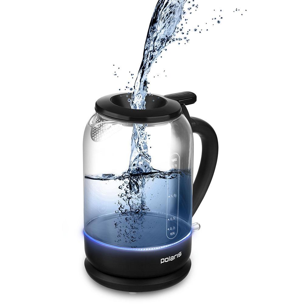 Изображение товара Электрический чайник Polaris PWK 1759CGL 1.5л черный для кухни с эффектной подсветкой