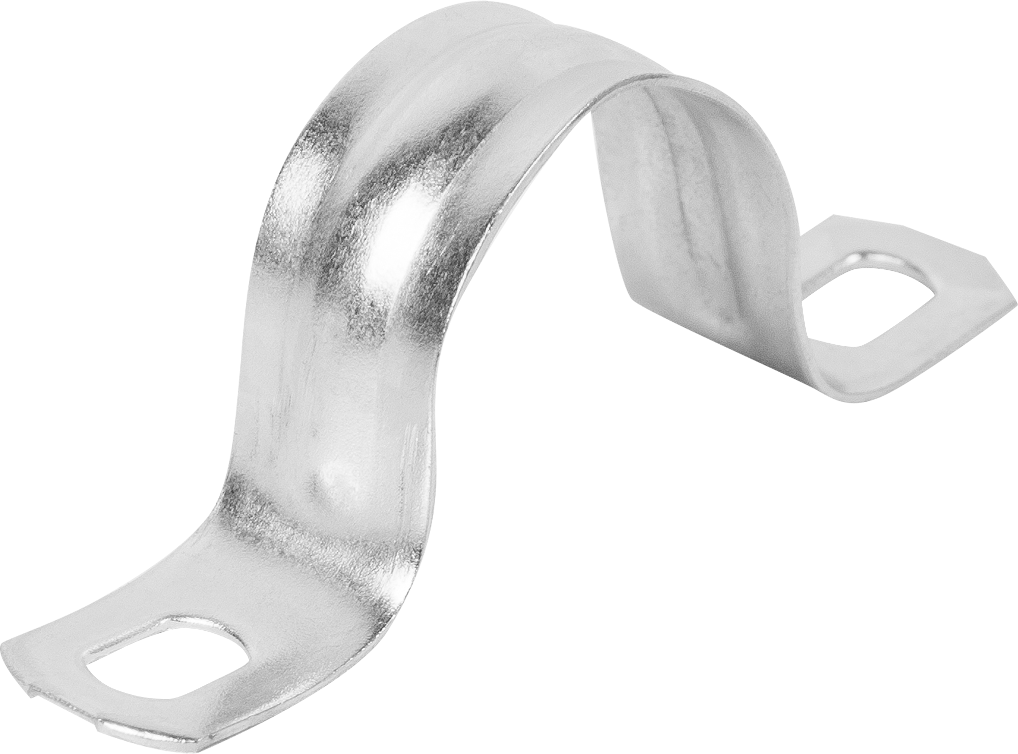 Скоба двухлапковая Oxion D25-26 мм оцинкованная 10 шт.