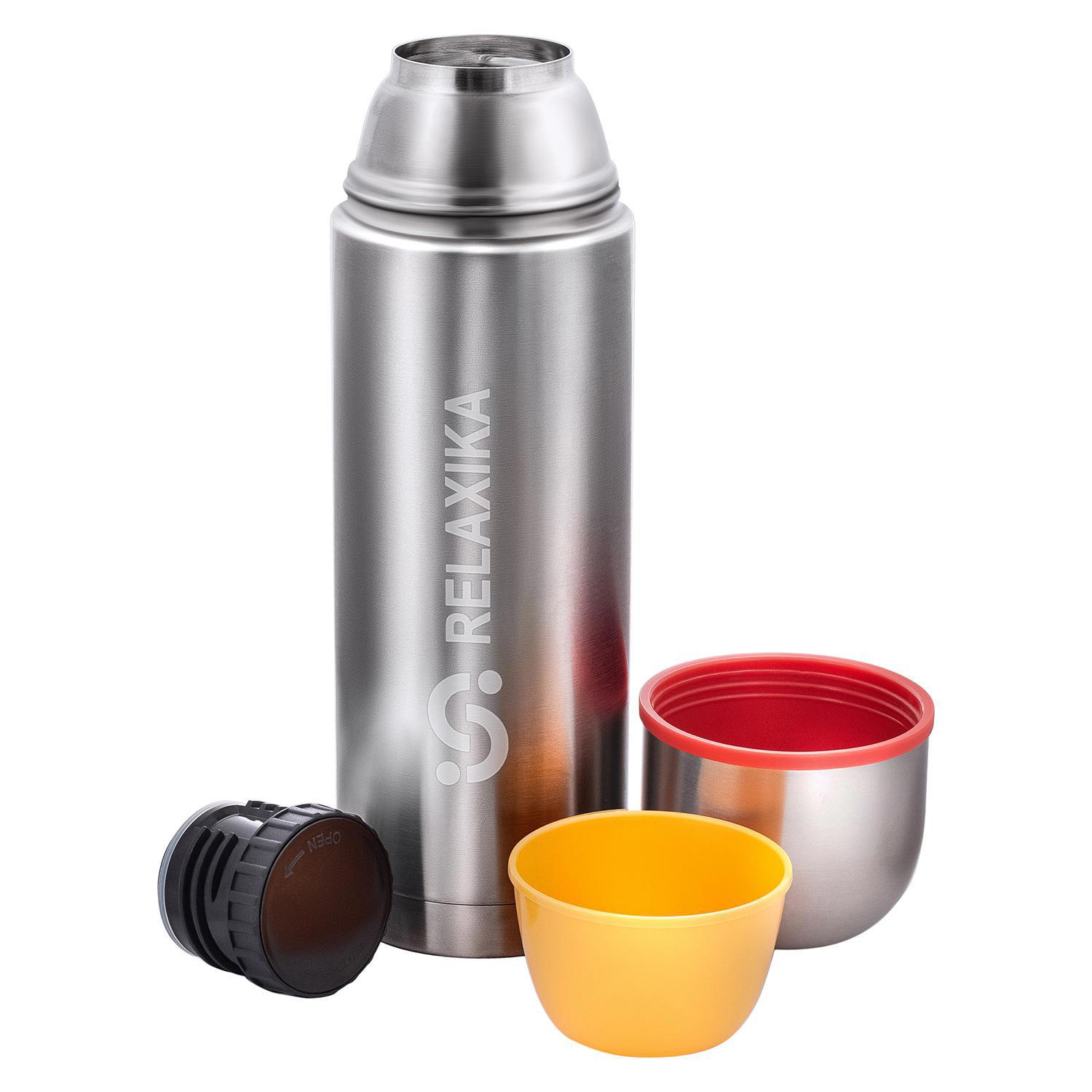 Изображение товара Классический термос RELAXIKA R102 1000 мл с вакуумной изоляцией и двумя чашками