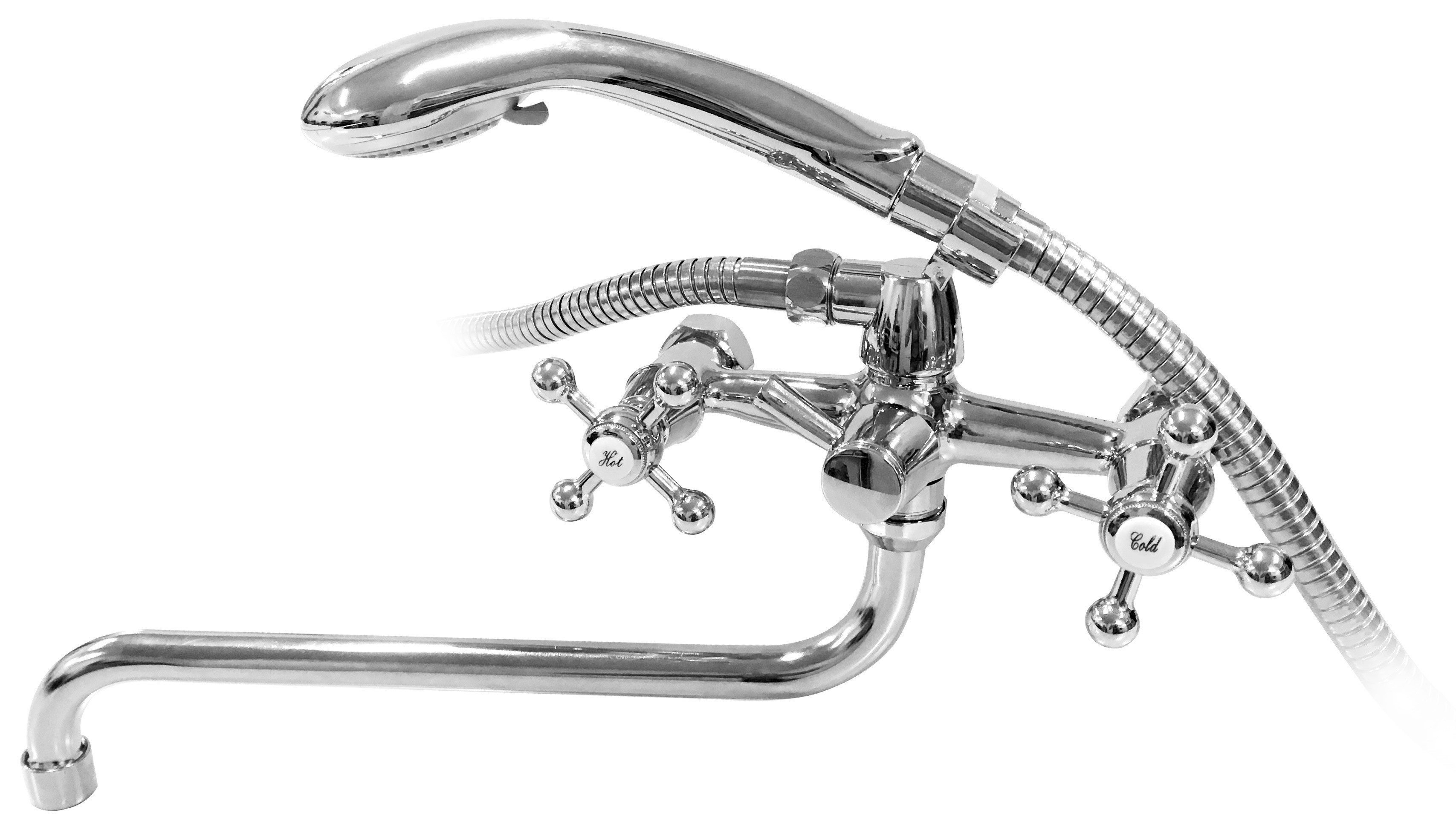 Смеситель для ванны Люкс двухвентильный ️ купить по цене 998 ₽/шт. в ...