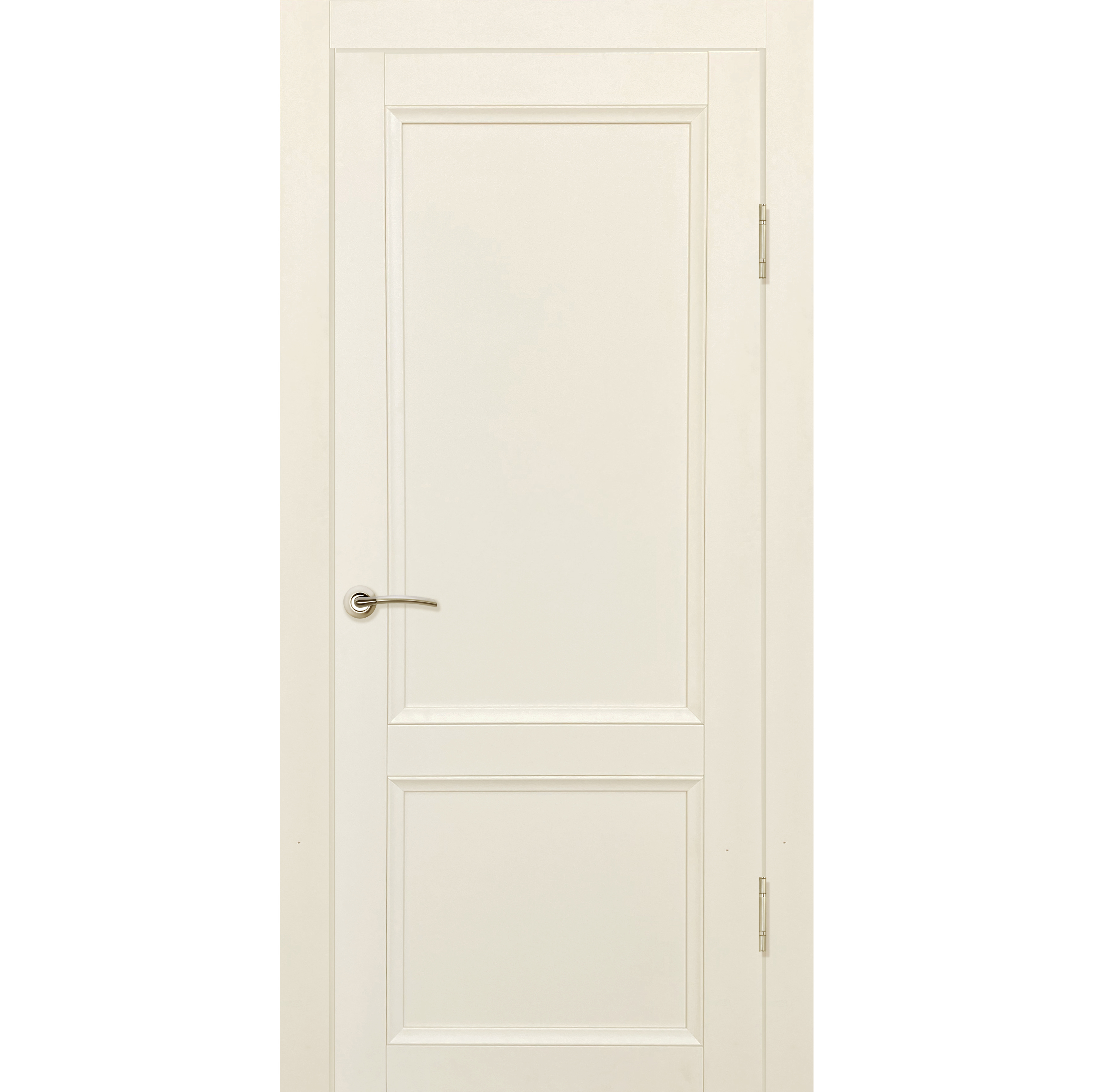 Изображение товара Дверь межкомнатная Рондо глухая Hardflex ламинация цвет магнолия 80x200 см (с замком и петлями)