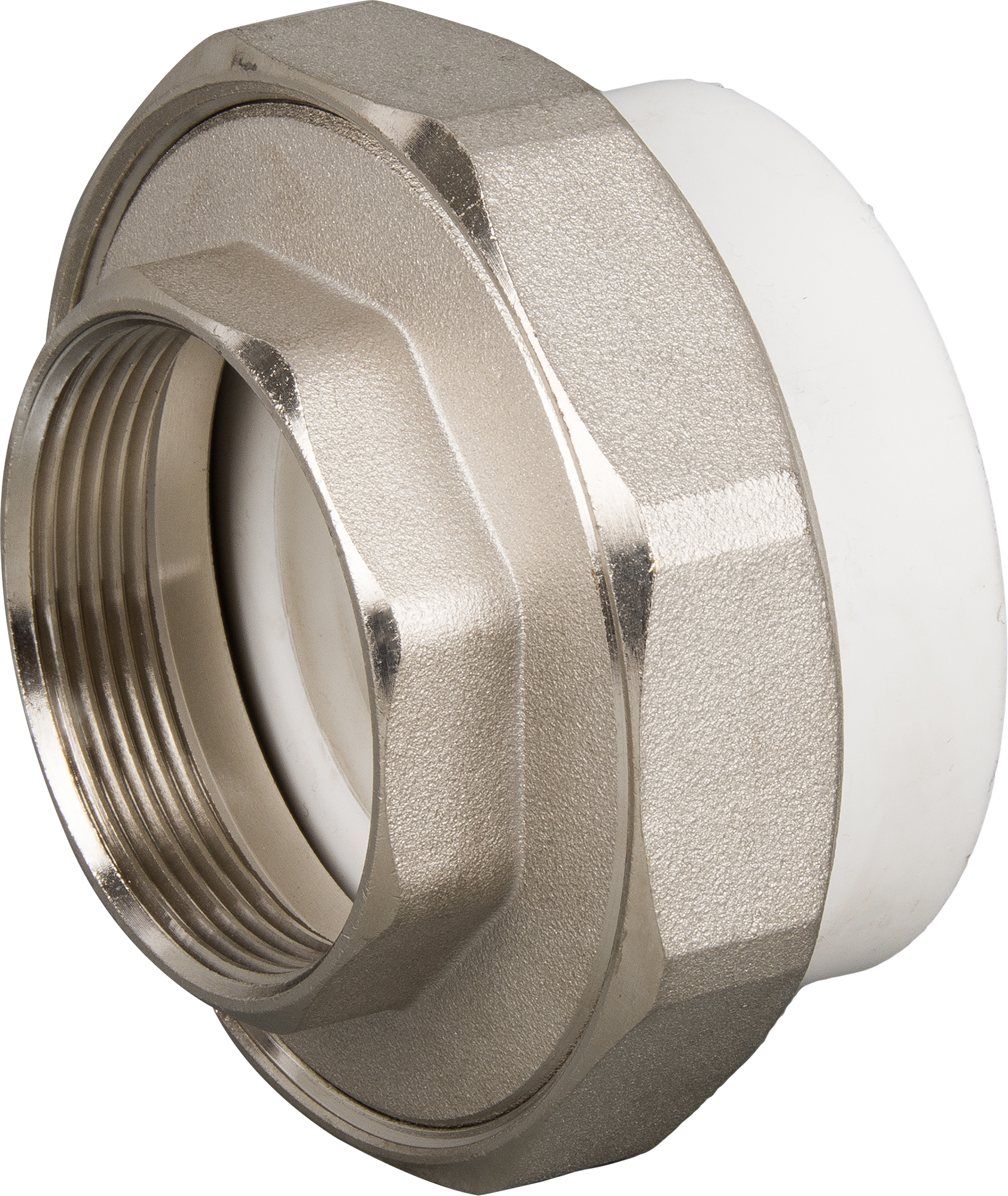 Изображение товара Муфта разъемная Ростерм 2x63 мм ВР из полипропилена для систем водоснабжения