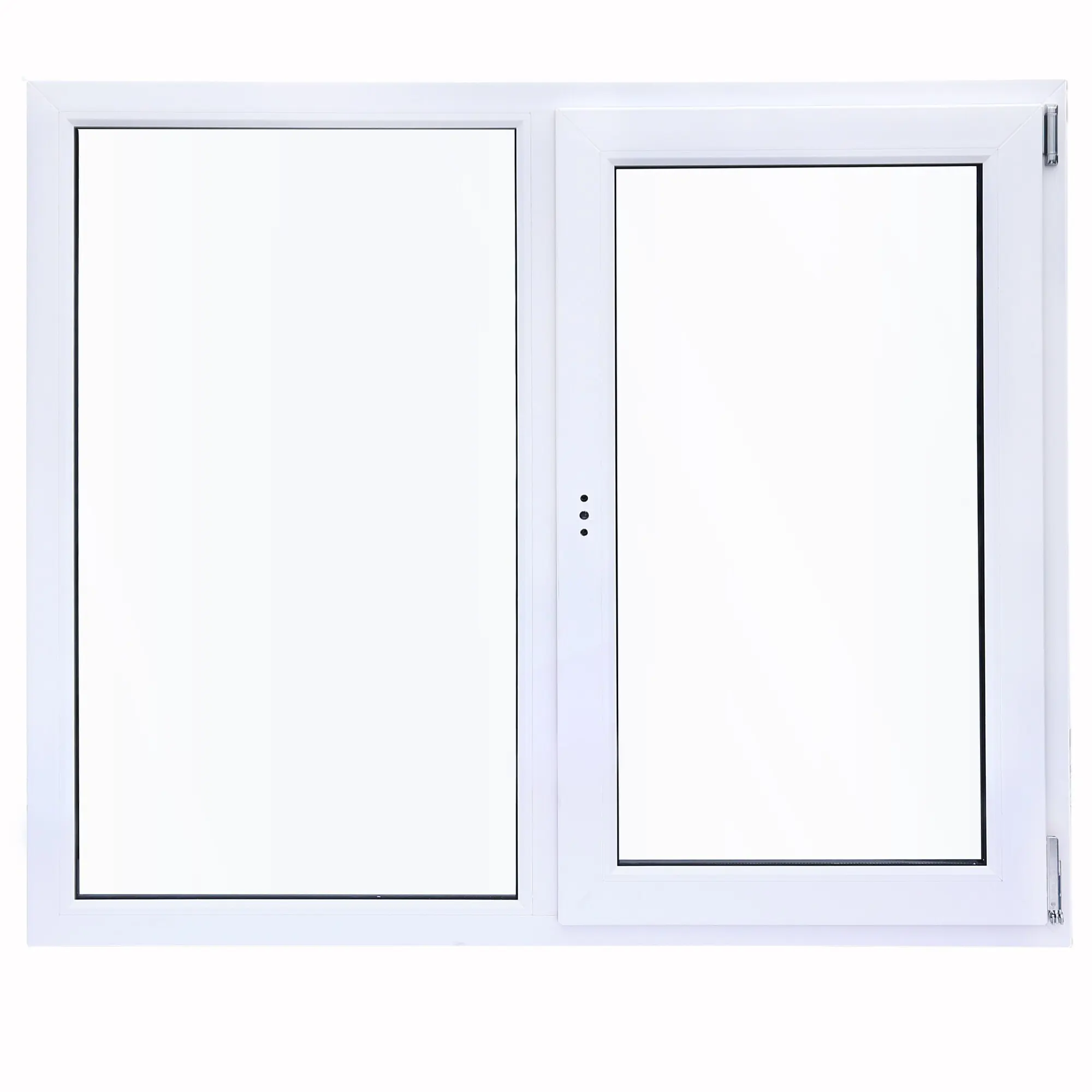 Окно пластиковое ПВХ VEKA двустворчатое 1270x1200 мм (ВхШ) однокамерный стеклопакет белый/белый - 1