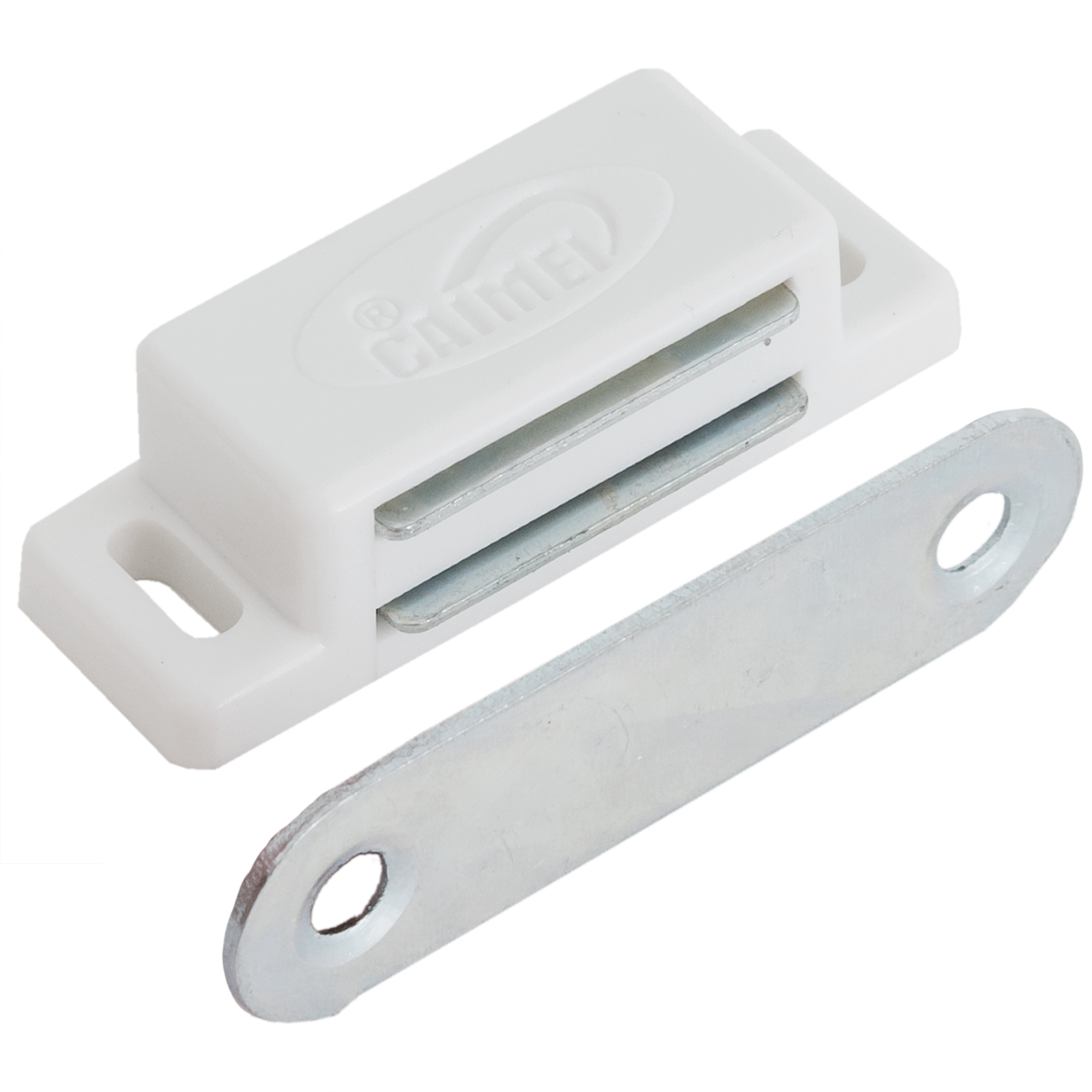 Защелка магнитная Jet 18x45x3 мм, пластик, цвет белый, 4 шт.