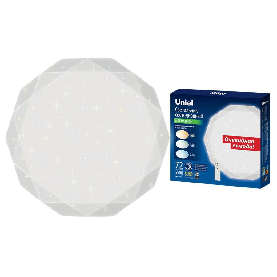 Изображение товара Светильник светодиодный накладной UNIEL ULI-D226 Diamond с пультом и регулировкой
