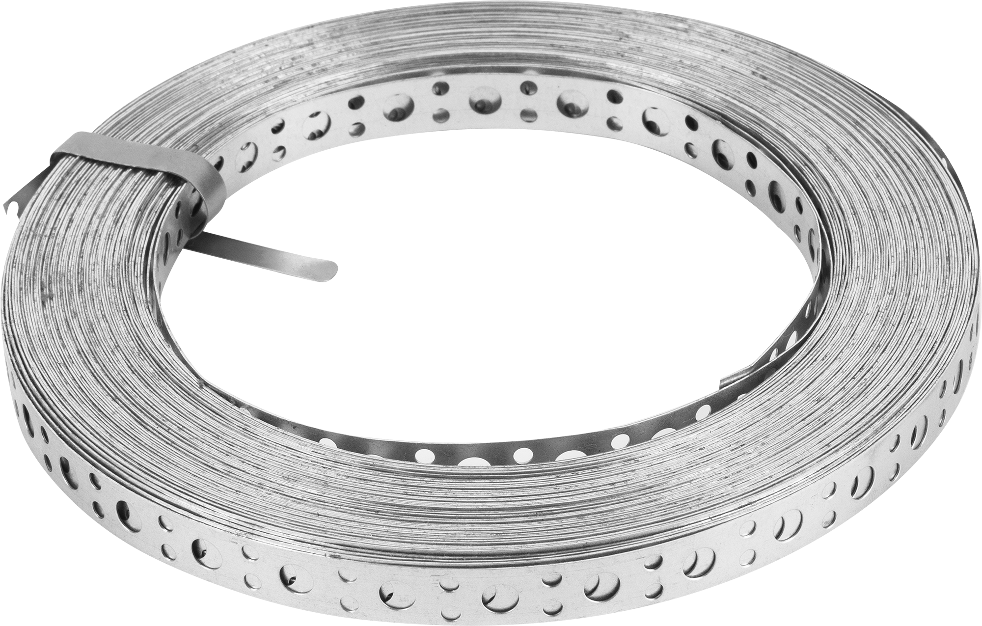Изображение товара Перфорированная лента прямая LP 12x0.5 25 м оцинкованная сталь цвет серебро