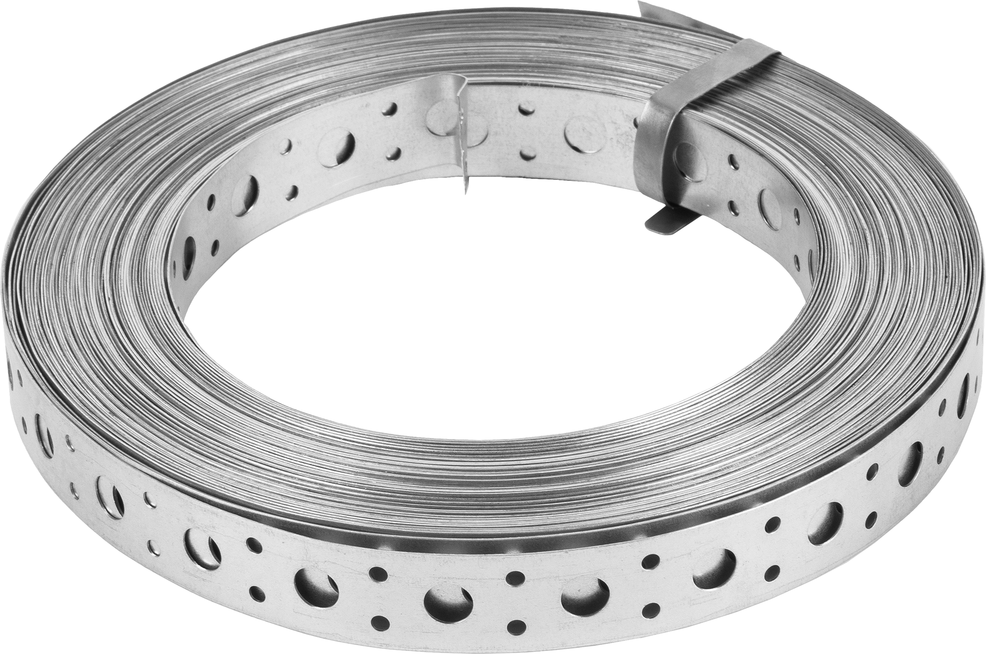 Изображение товара Перфорированная лента прямая LP 20x0.5 25 м оцинкованная сталь цвет серебро