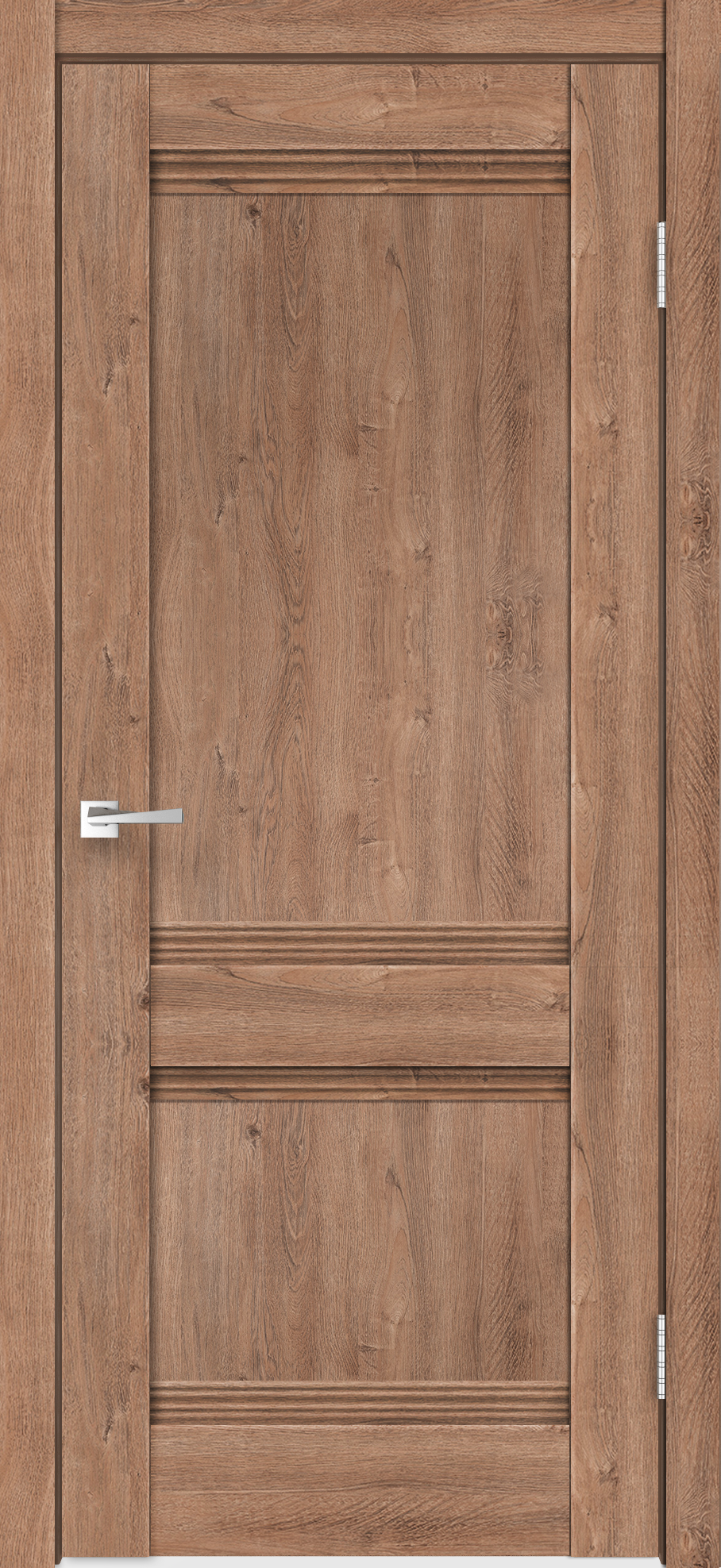 Изображение товара Дверь межкомнатная Тоскана глухая ламинация цвет дуб бельмонт 70x200 см ( с замком и петлями)