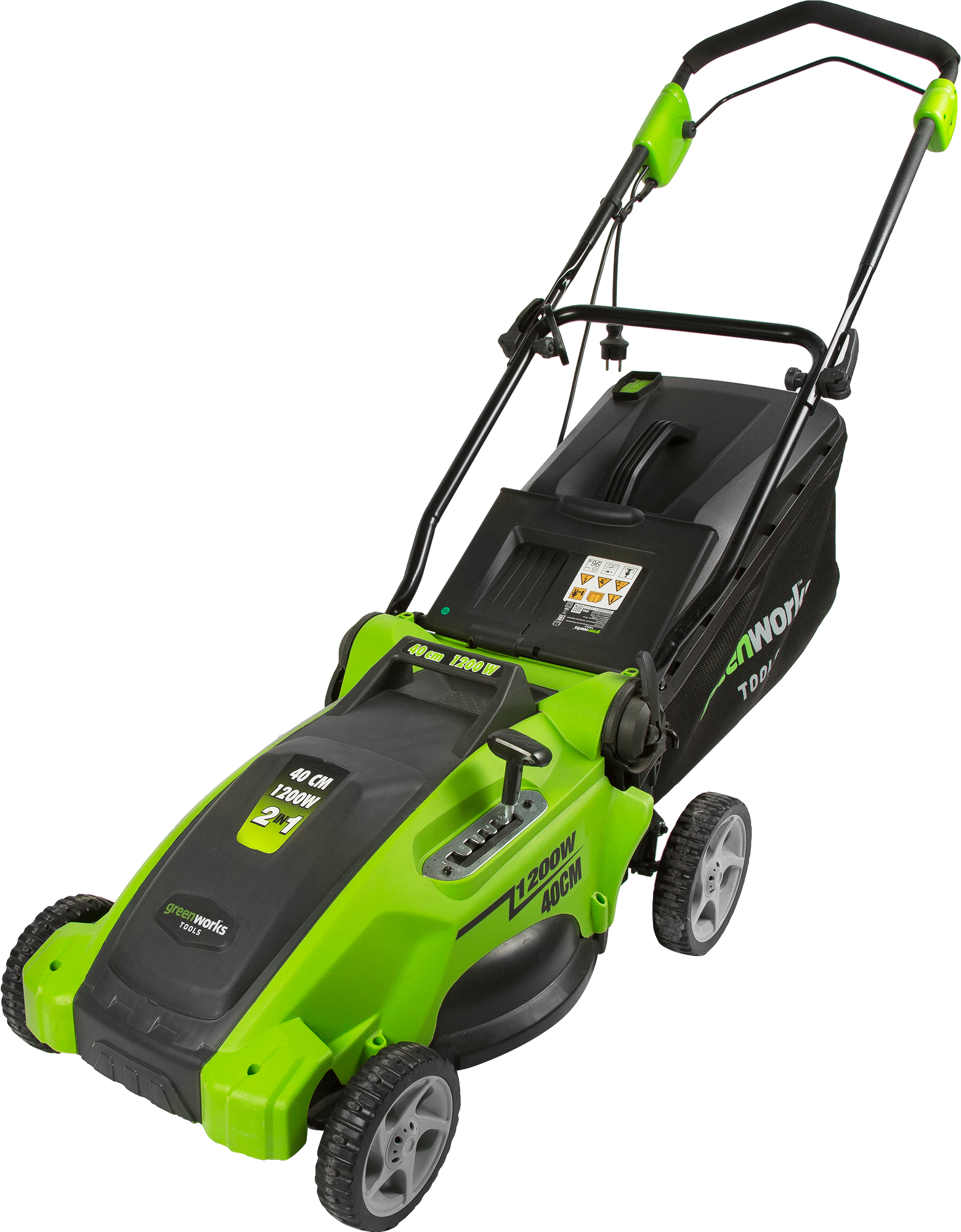 Изображение товара Газонокосилка электрическая Greenworks GLM1240, 1200 Вт, 41 см
