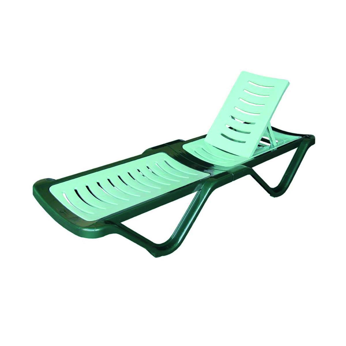 Изображение товара Шезлонг складной Альтернатива М3562 192х62x32 см пластиковый зеленый