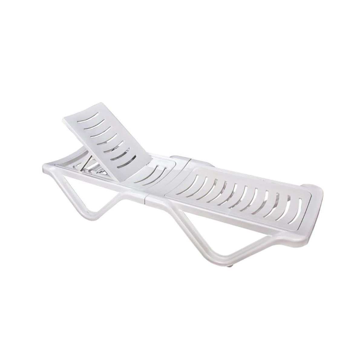 Изображение товара Шезлонг складной Альтернатива М3563 192 см х 62 см х 32 см пластик/пластик белый