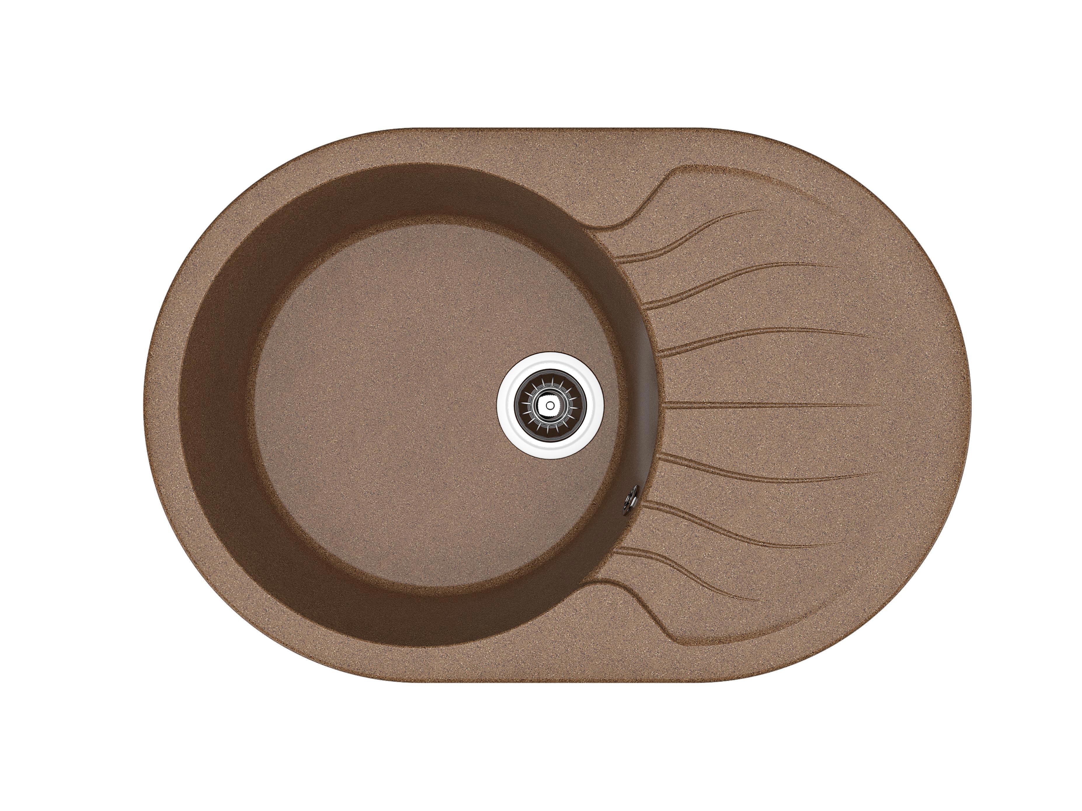 Изображение товара Врезная мойка Dr.Gans Берта 760 51x76x20 см литьевой мрамор цвет терракота