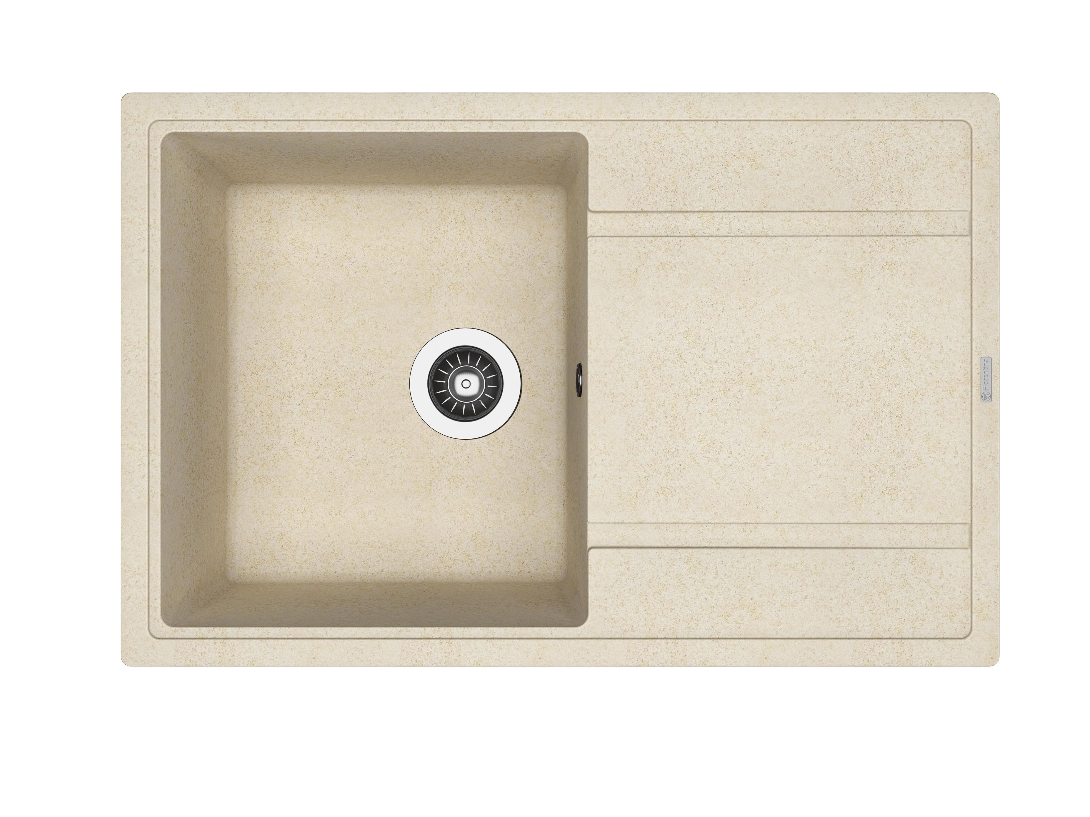 Изображение товара Накладная мойка Florentina Липси 780 51x78x20 см искусственный камень цвет бежевый