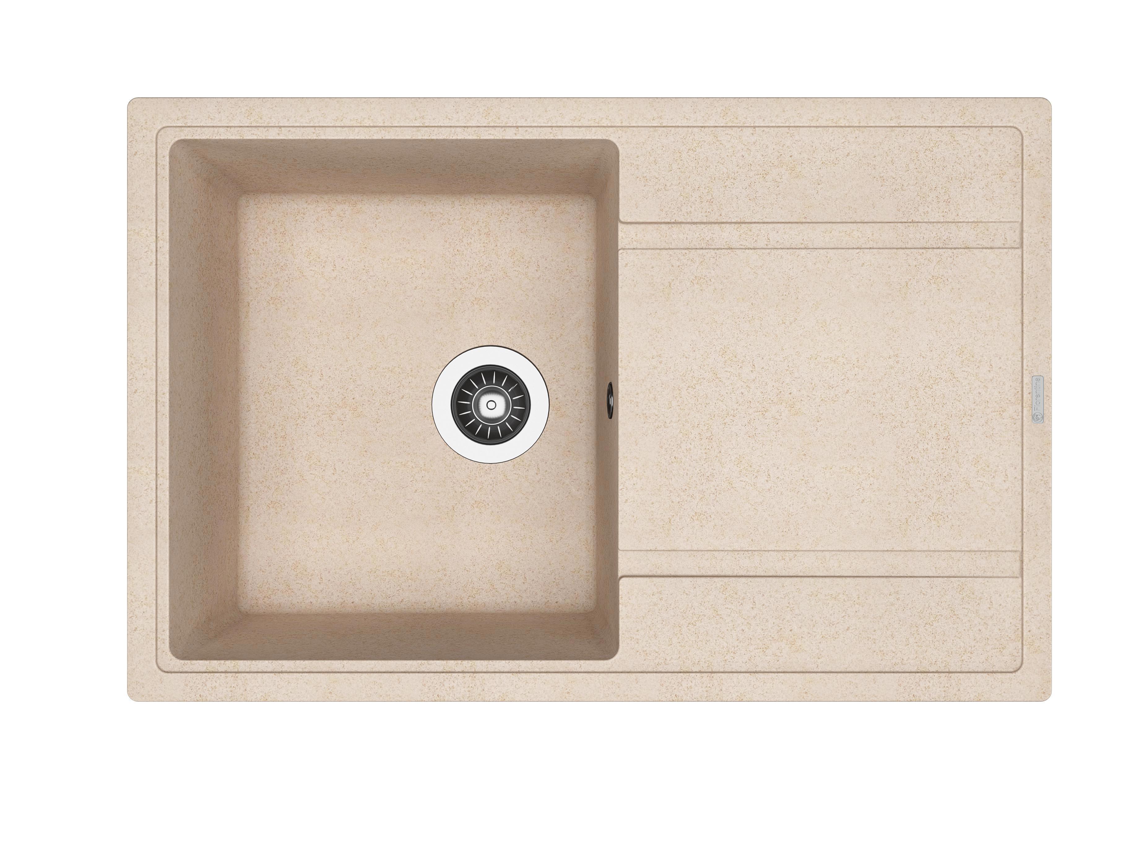 Изображение товара Накладная мойка Florentina Липси 780 51x78x20 см искусственный камень цвет песочный