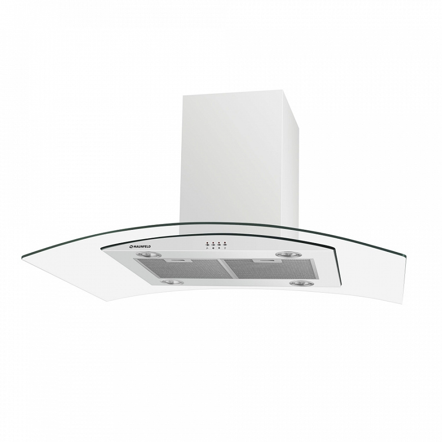 Изображение товара Настенная островная вытяжка Maunfeld Ancona PlusA Isla 90 белый стекло