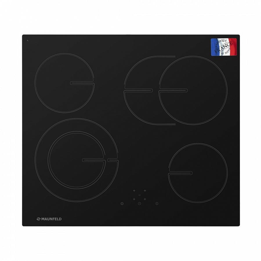 Изображение товара Стеклокерамическая варочная панель Maunfeld MVCE59.4HL.1SM1DZT-BK 60 см4 конфорки черная