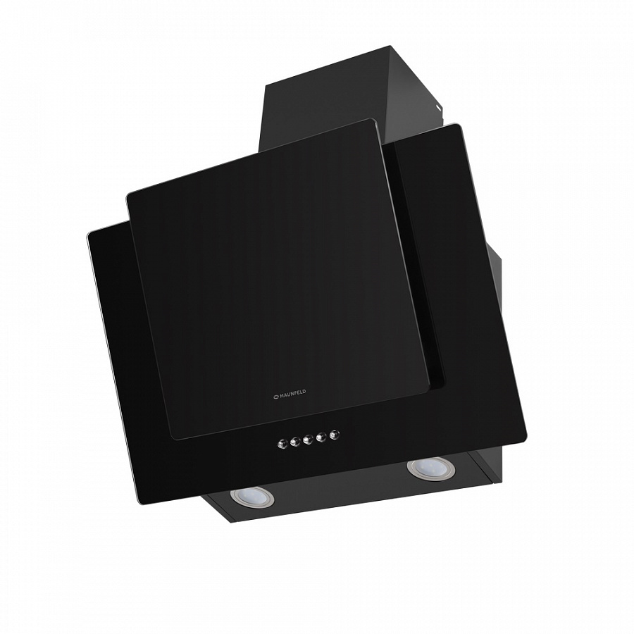 Изображение товара Встраиваемая вытяжка Maunfeld Wind Push 50 черная, наклонная, 700 м3/ч, управление кнопками