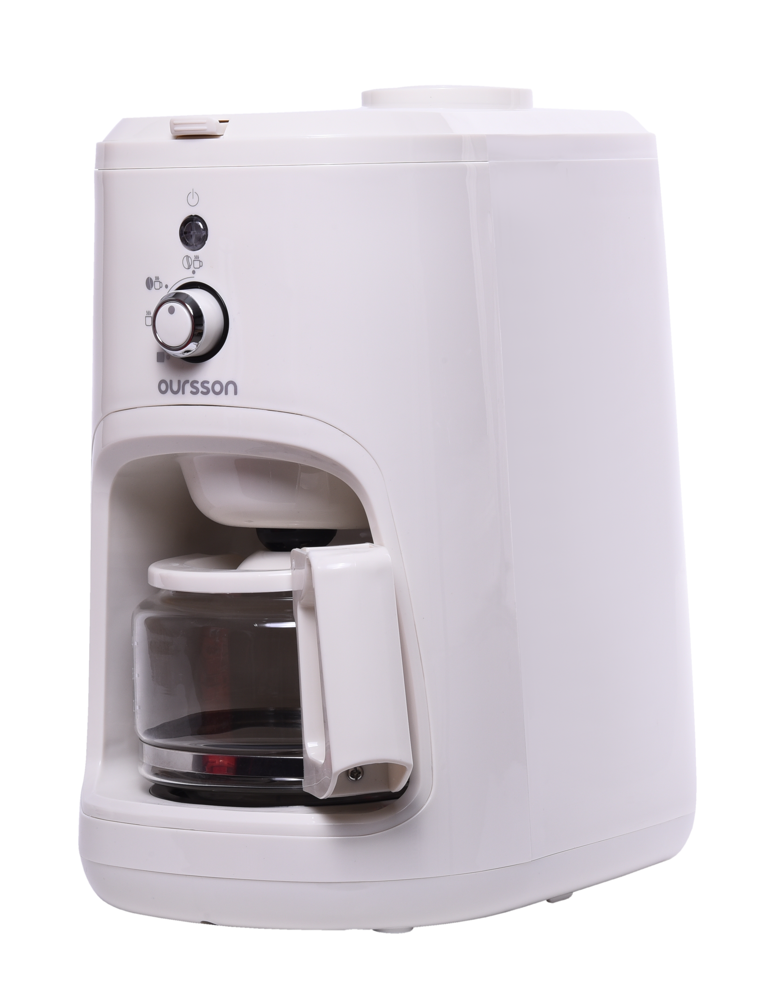 Изображение товара Кофеварка Oursson CM0400G/IV с встроенной кофемолкой 600 мл белая