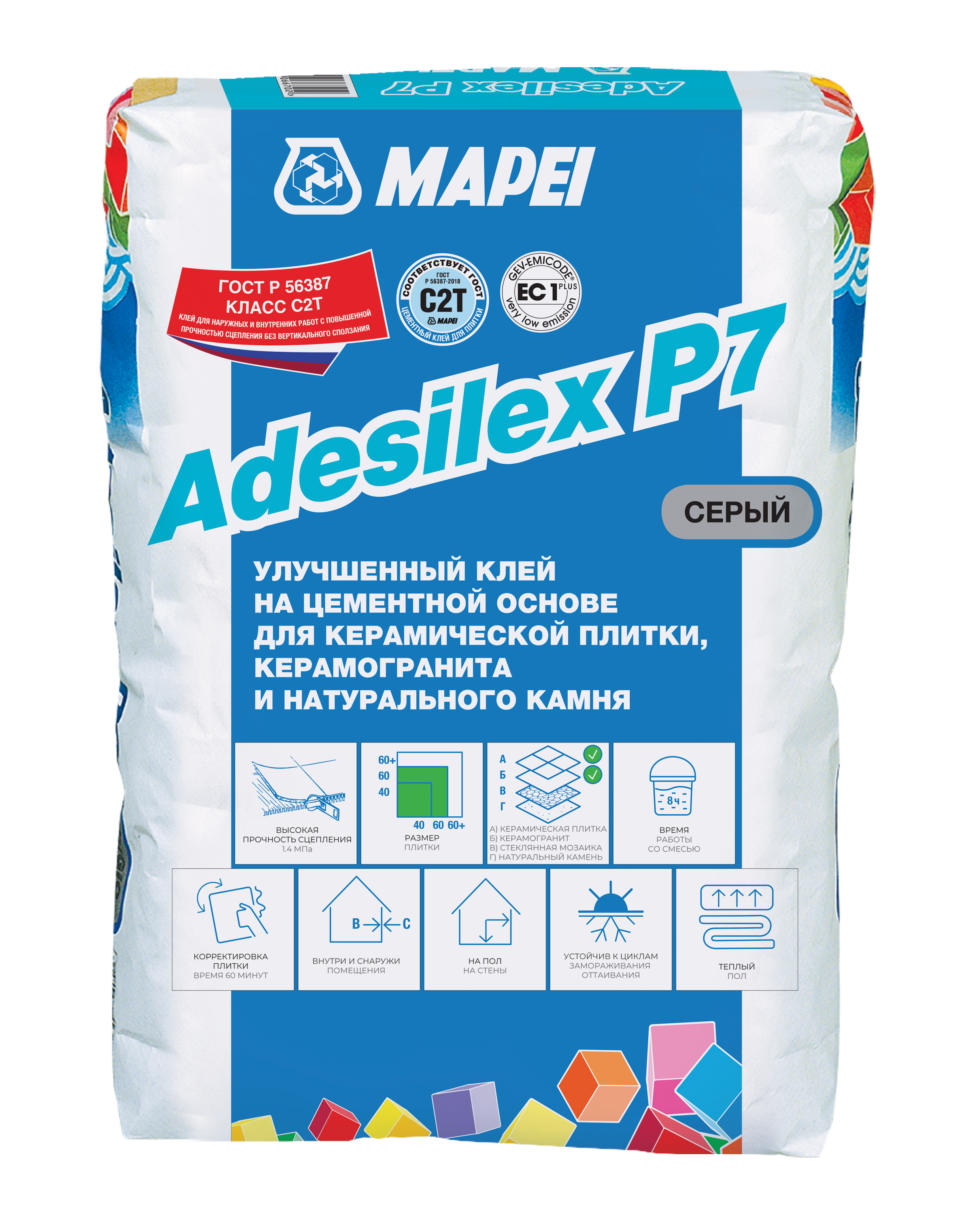 Изображение товара Клей для плитки Mapei Adesilex P7 25 кг